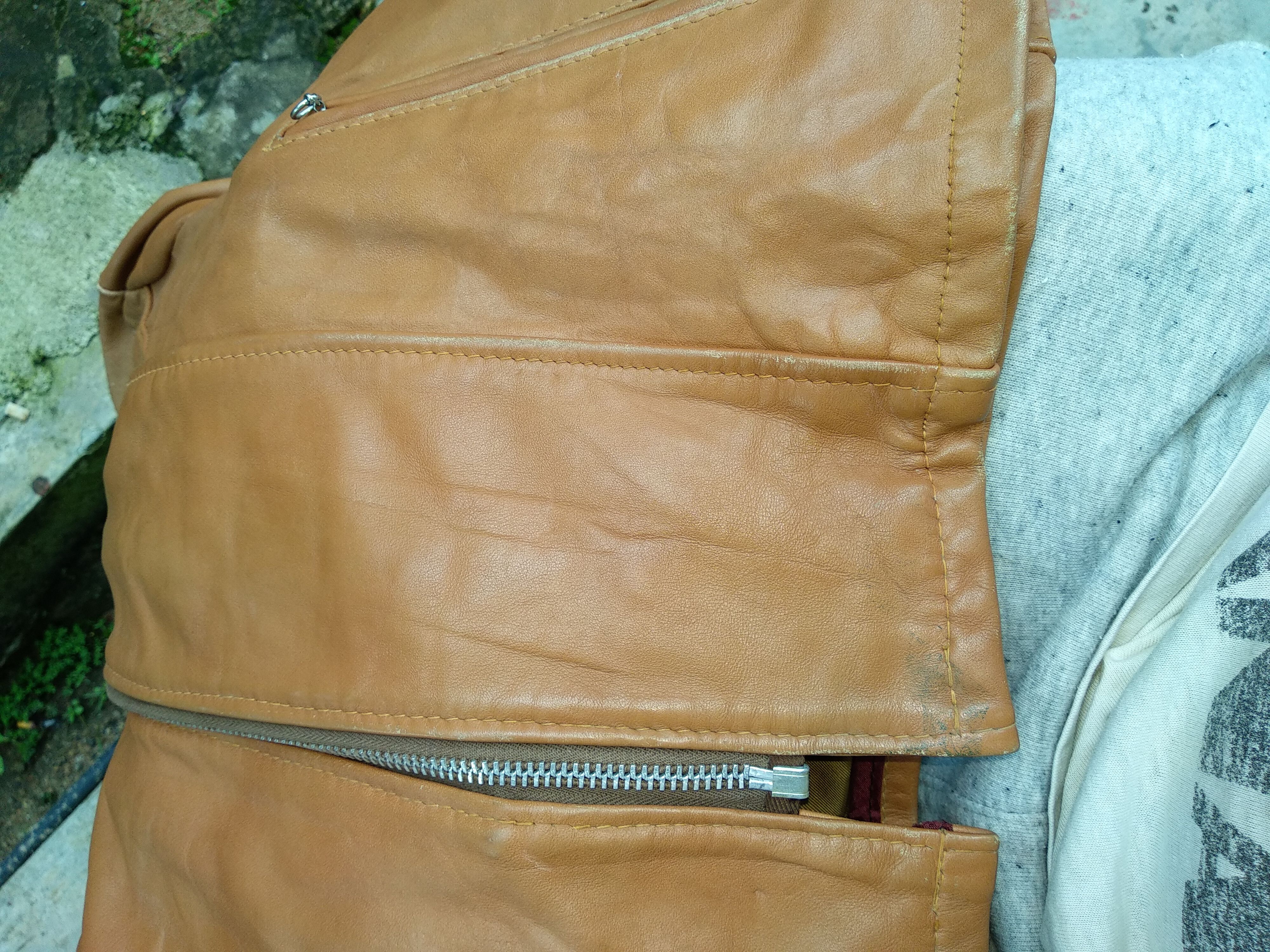 Schott 🔥 Vintage Schott Leather Jacket/Talon Zip/80s. Size US S / EU 44-46 / 1 - 11 Thumbnail