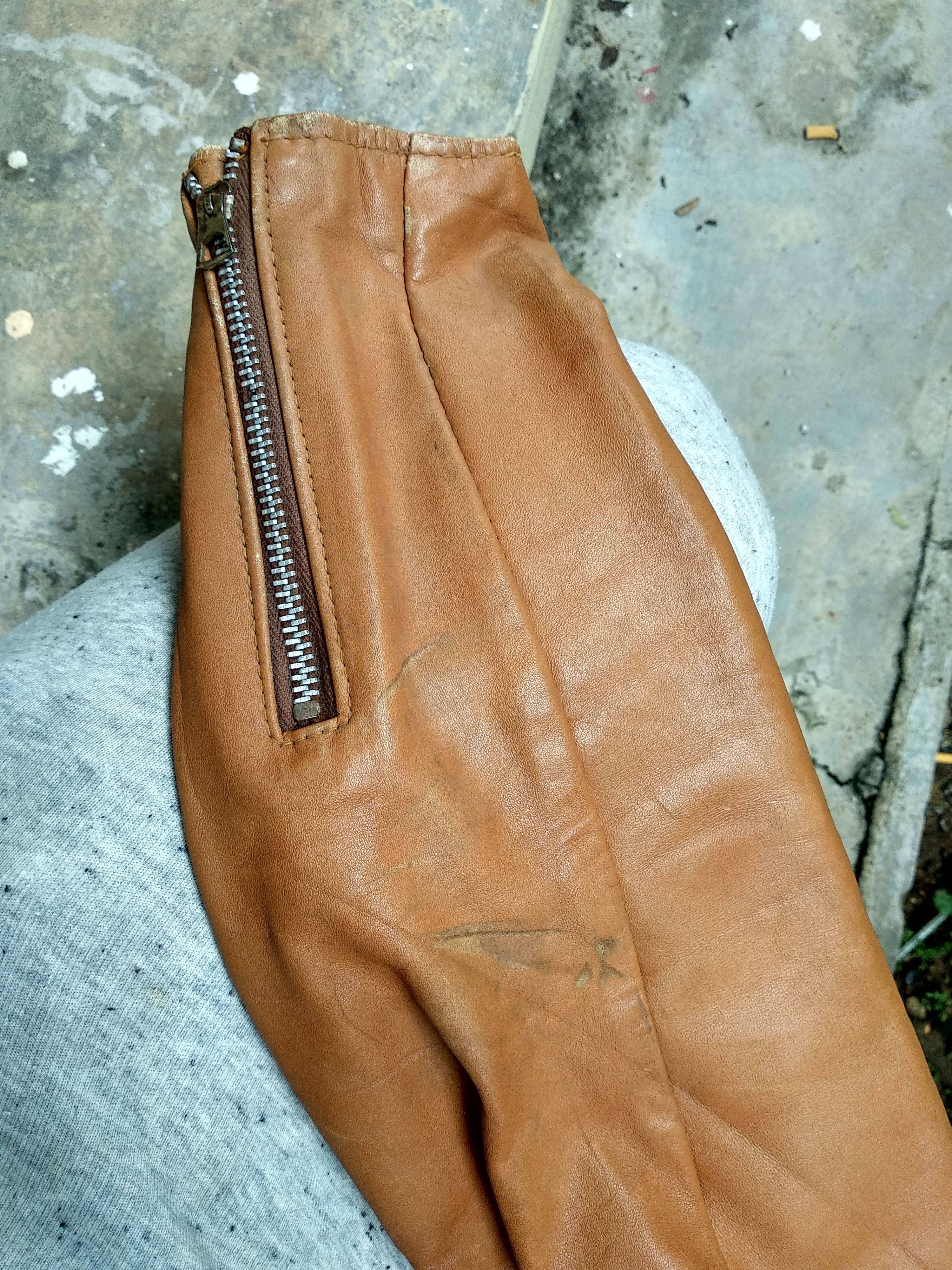 Schott 🔥 Vintage Schott Leather Jacket/Talon Zip/80s. Size US S / EU 44-46 / 1 - 9 Thumbnail