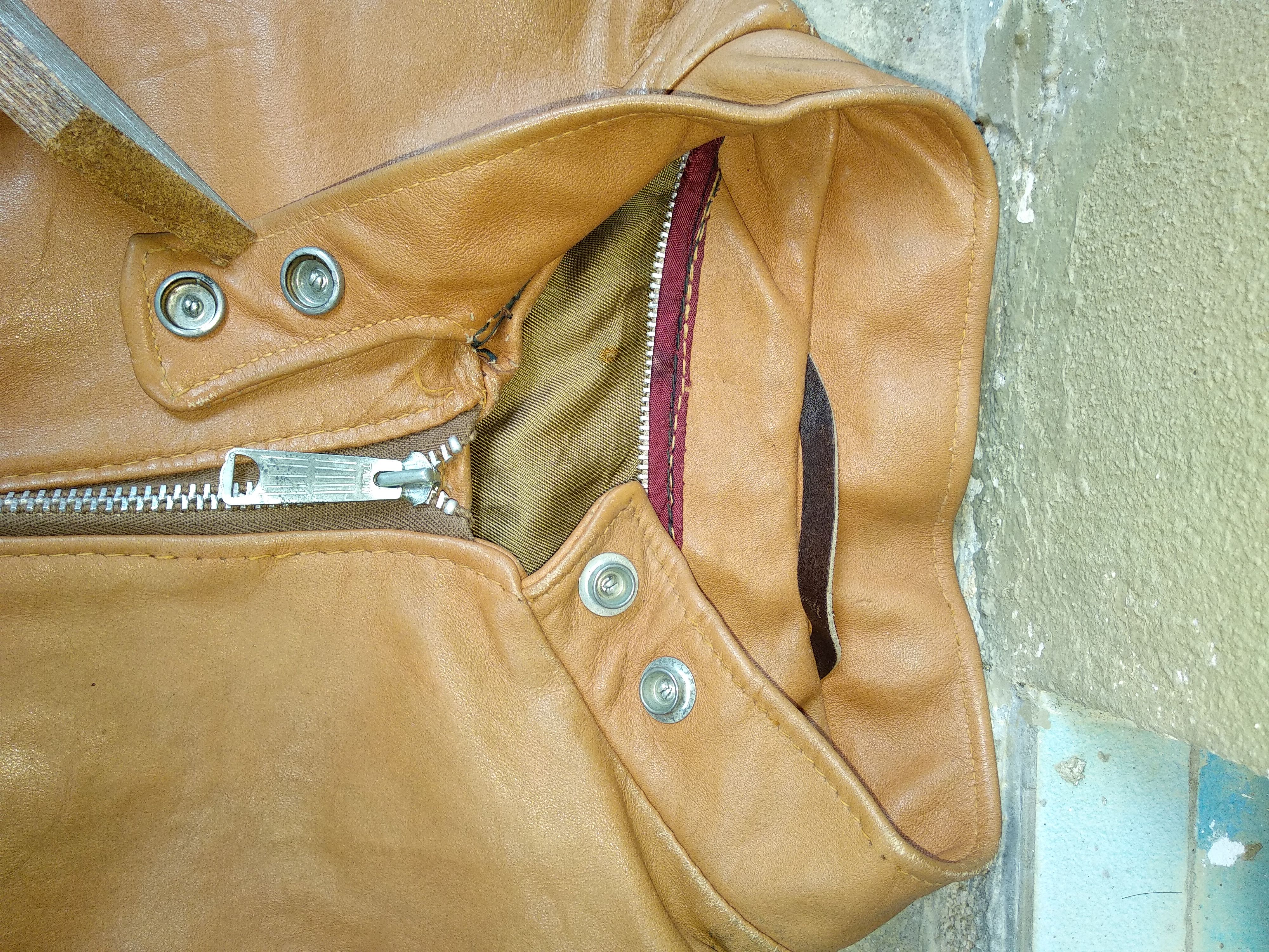 Schott 🔥 Vintage Schott Leather Jacket/Talon Zip/80s. Size US S / EU 44-46 / 1 - 12 Thumbnail
