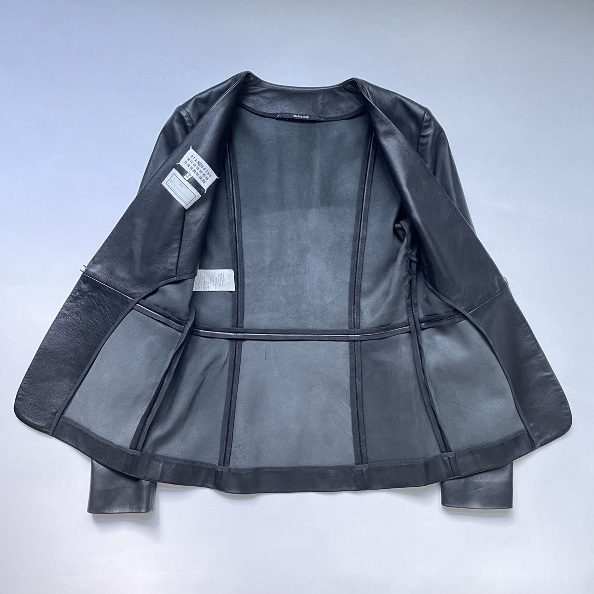 Maison Margiela A/W 15 ‘Collarless Blazer’ Style Leather Jacket Size S / US 4 / IT 40 - 9 Thumbnail