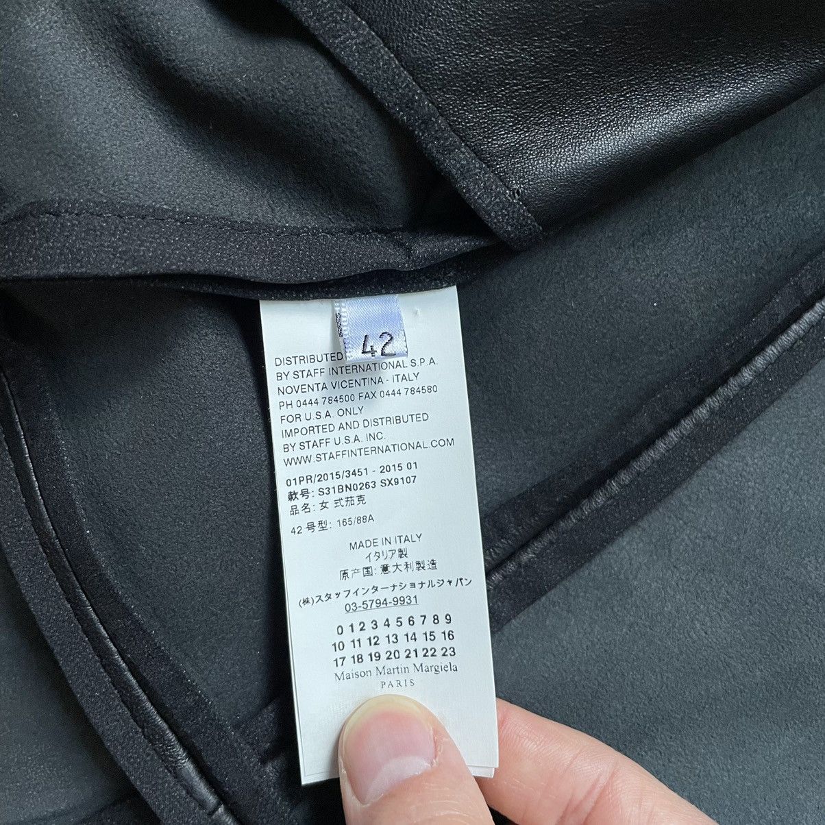 Maison Margiela A/W 15 ‘Collarless Blazer’ Style Leather Jacket Size S / US 4 / IT 40 - 10 Thumbnail
