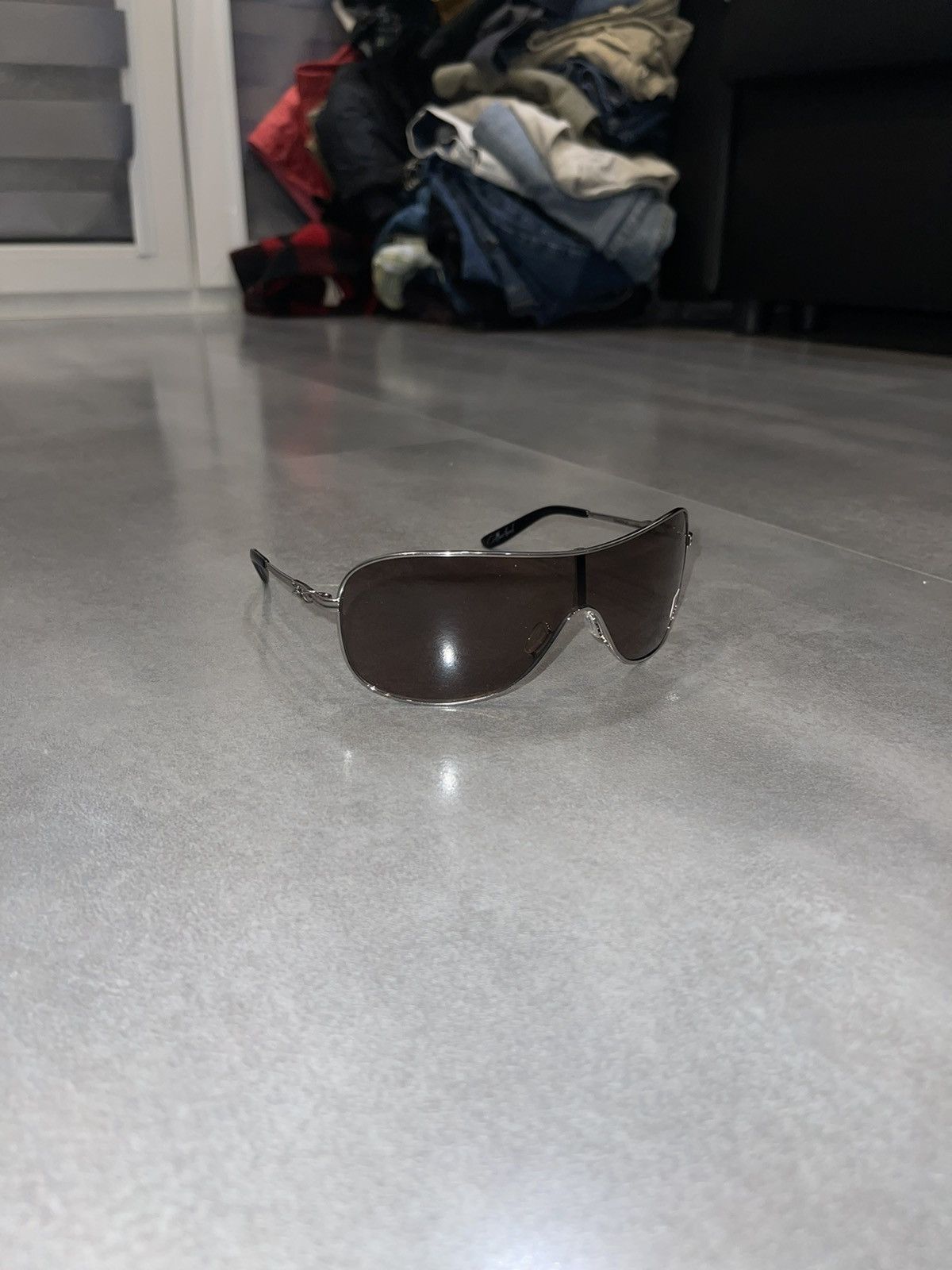 Oakley Oakley OO4078-07 "Coffected" Silver Black Shield Sunglasses Size ONE SIZE - 3 Thumbnail
