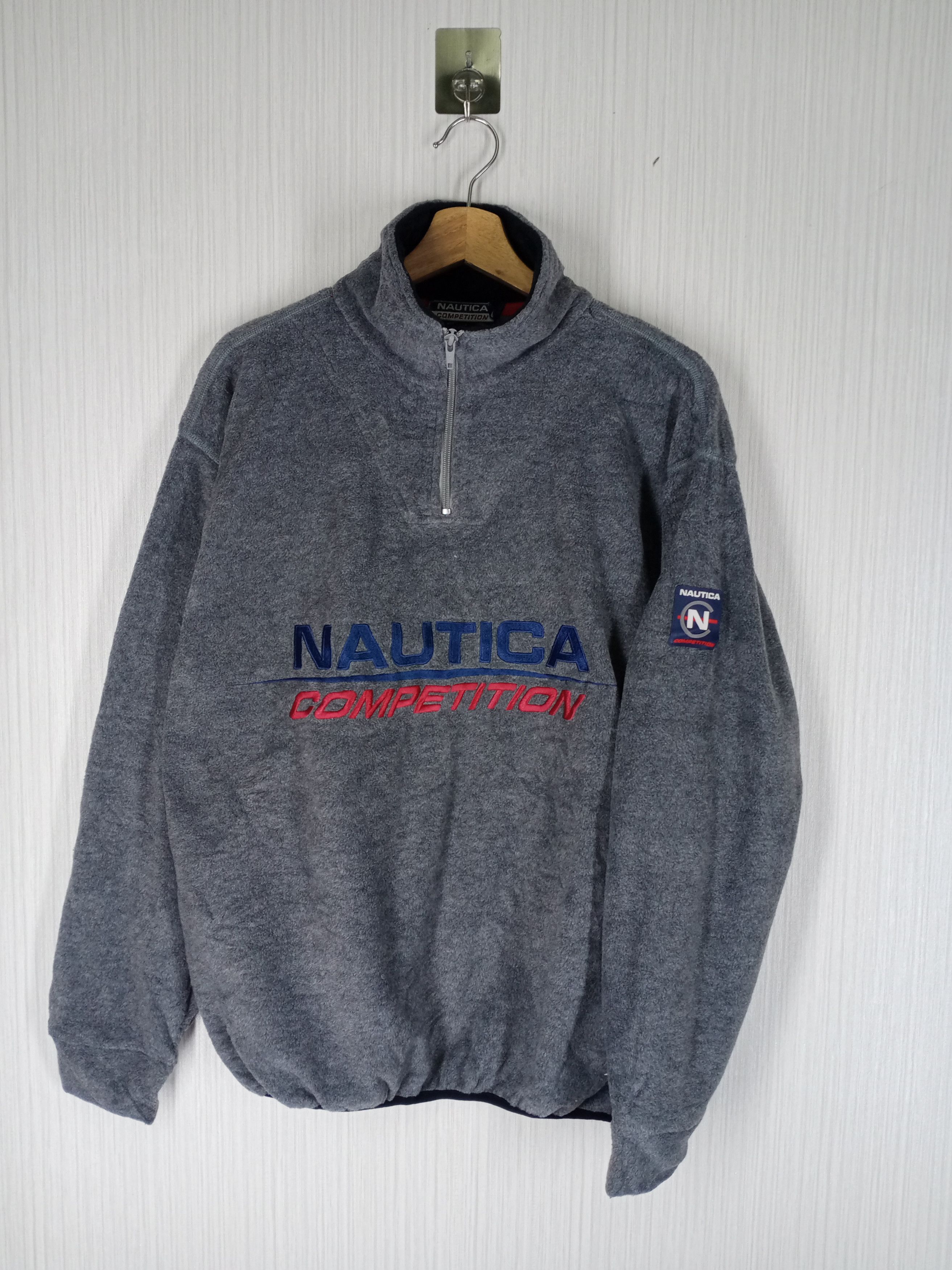 Nautica Vintage Nautica Competition Half Zipper Fleece Sweatshirt Size US L / EU 52-54 / 3 - 1 Thumbnail