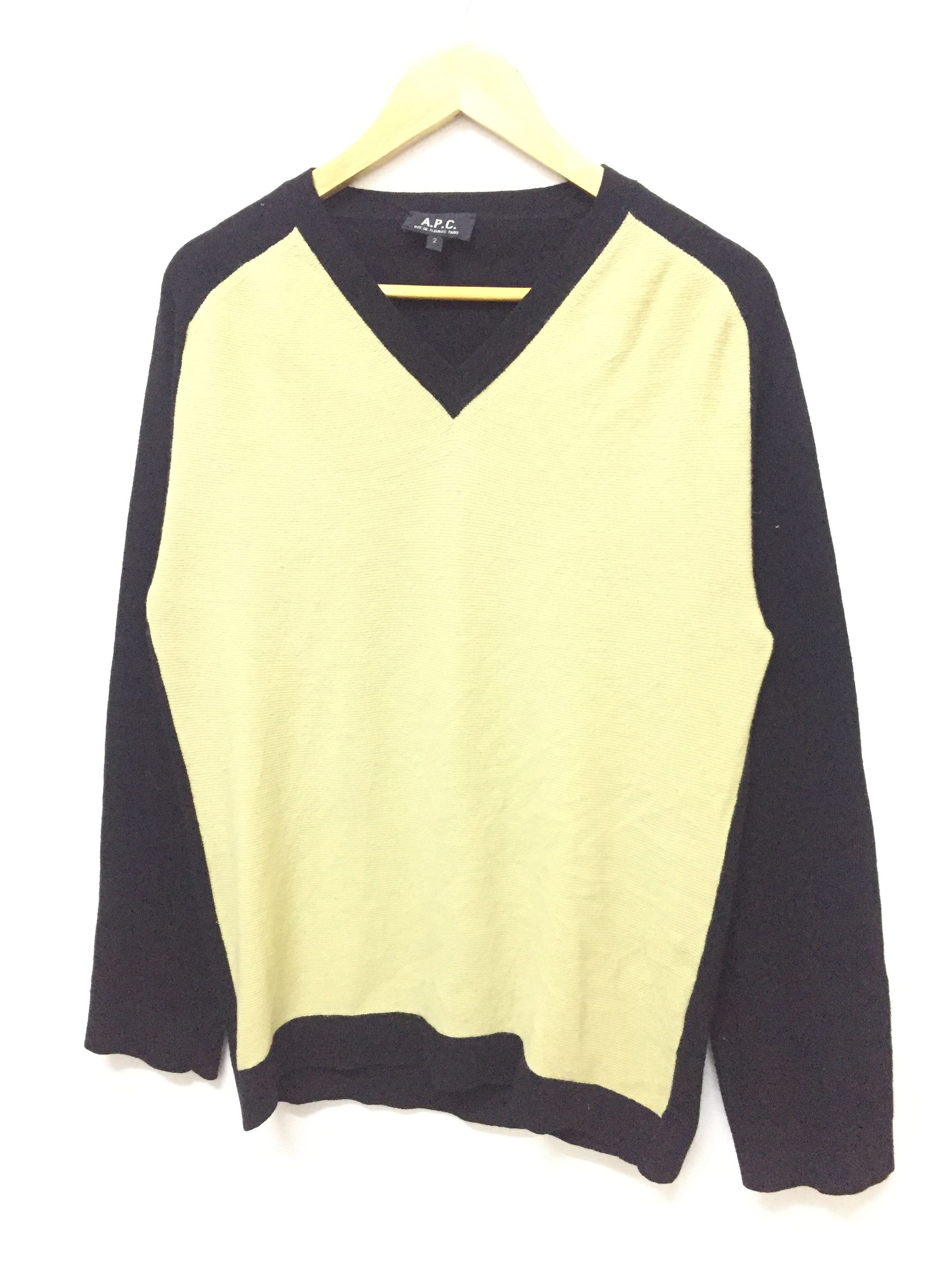 A.P.C. Vtg APC 2 Color wool sweater Size US M / EU 48-50 / 2 - 1 Thumbnail