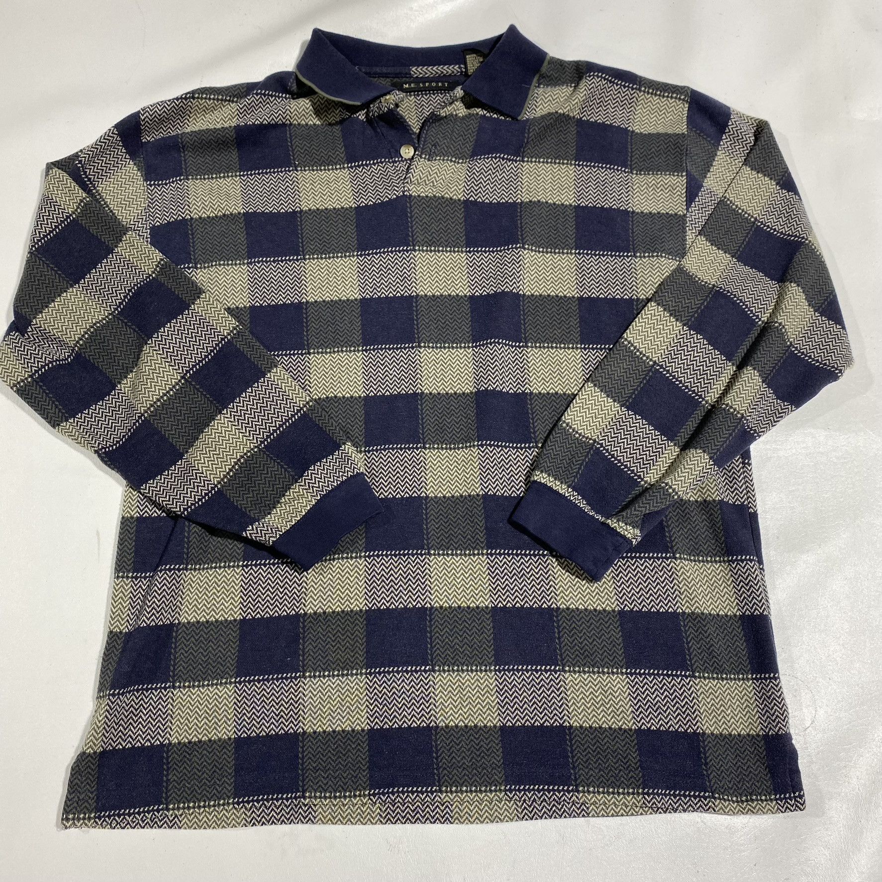 Vintage 80's Vintage Polo Shirt Plaid Gap Jcrew Style Long sleeve | Grailed