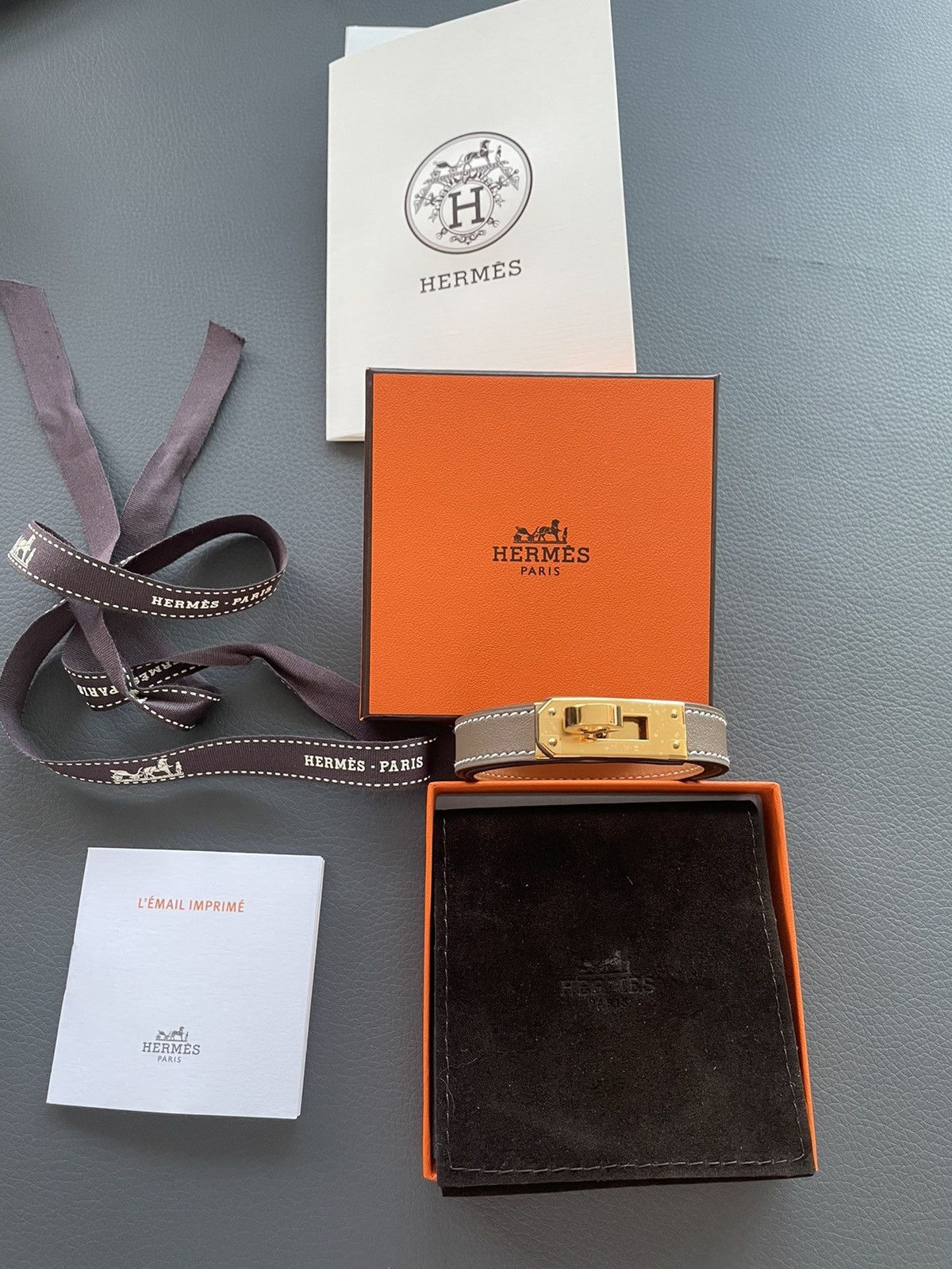 Hermes Iconic Brand New Classic Hermes Kelly Leather Bracelet Size ONE SIZE - 6 Thumbnail