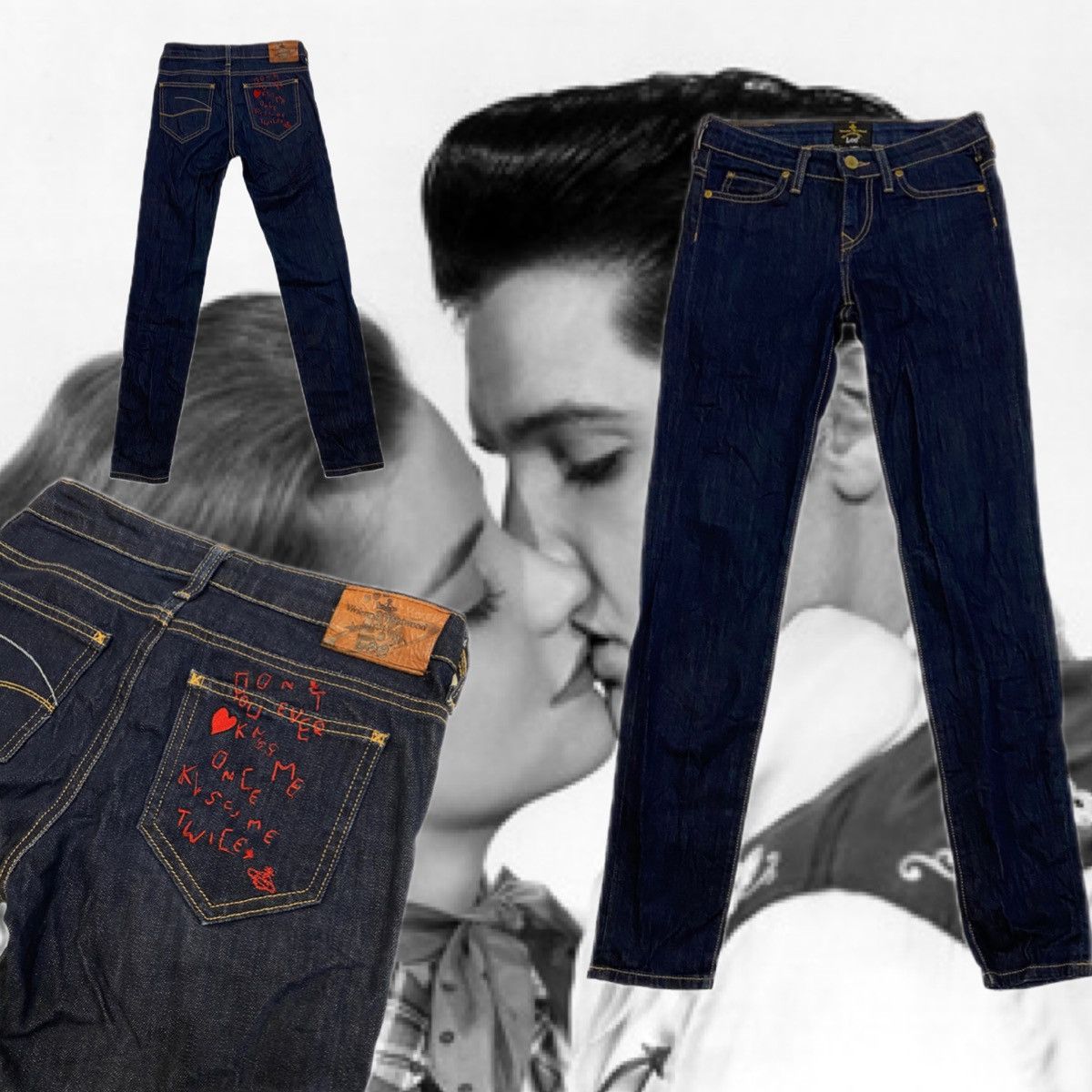 Lee × Vivienne Westwood 🔥🔥Lee Vivienne Westwood Elvis Presley Quotes Size 27" / US 4 / IT 40 - 11 Thumbnail