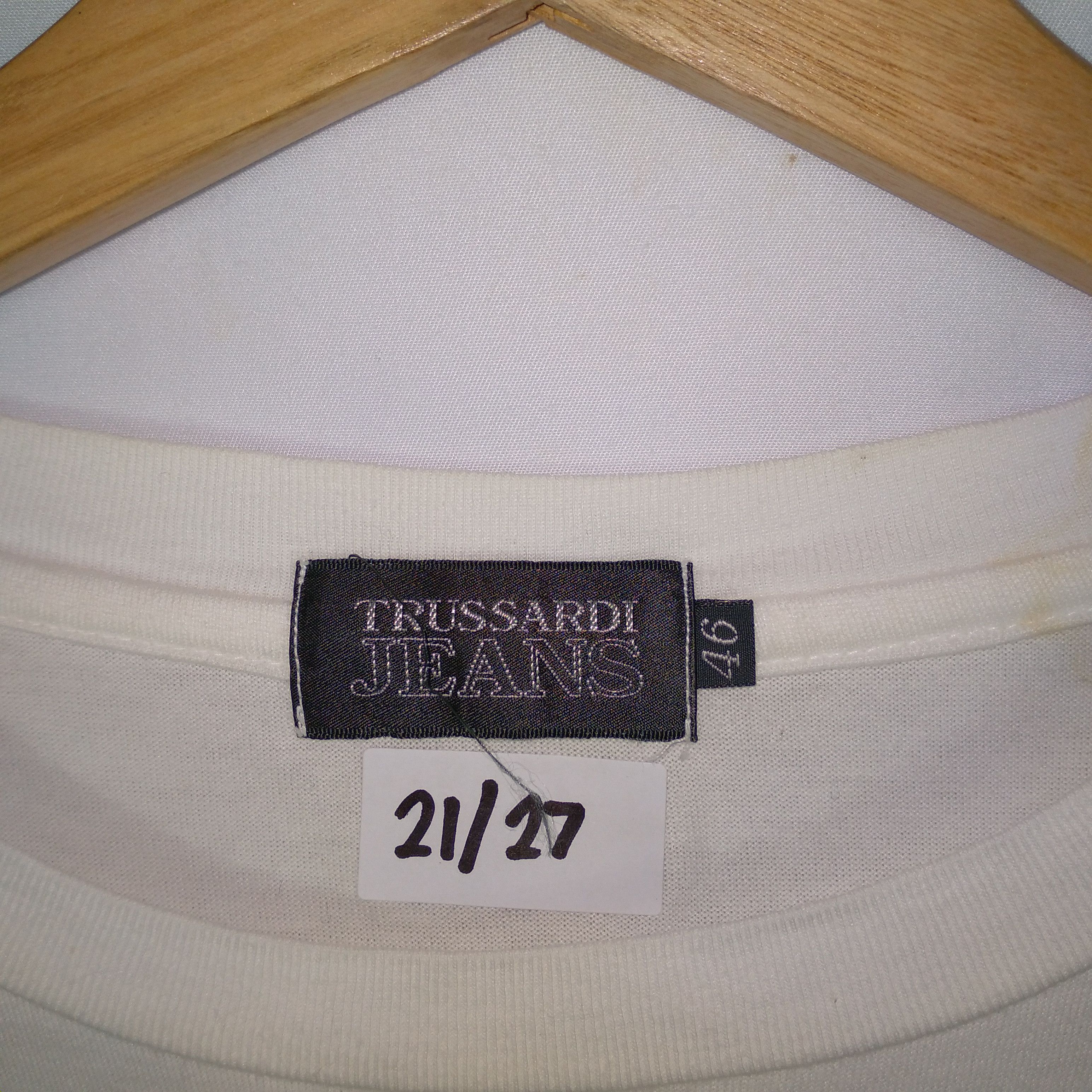 Trussardi × Vintage Vintage Trussardi Jeans Big Spellout Shirt Size US L / EU 52-54 / 3 - 10 Thumbnail