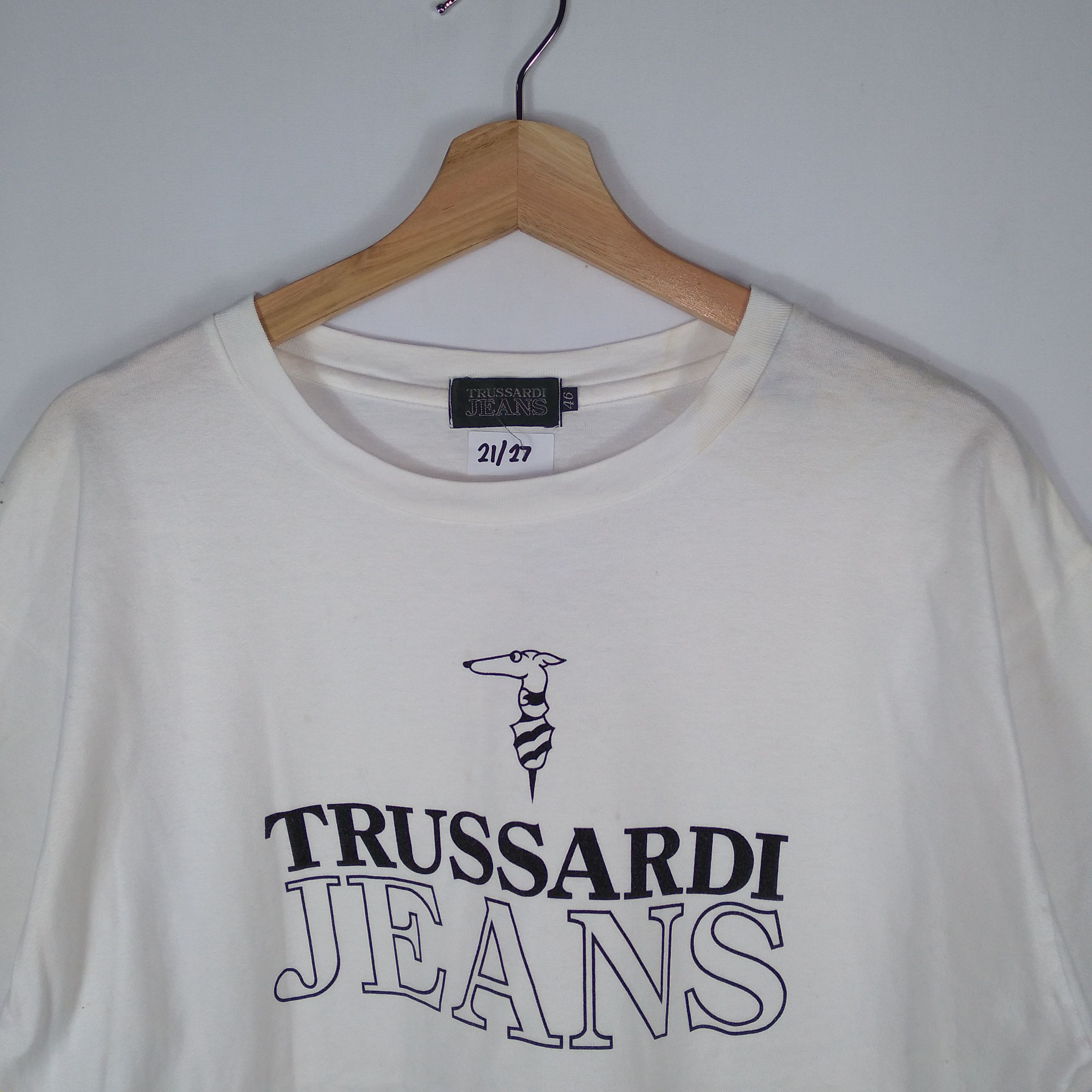 Trussardi × Vintage Vintage Trussardi Jeans Big Spellout Shirt Size US L / EU 52-54 / 3 - 2 Thumbnail