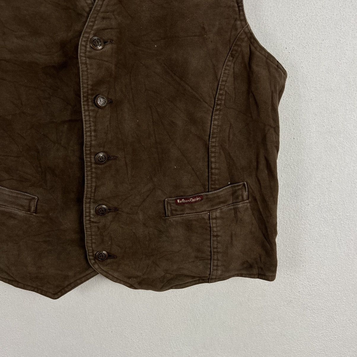 Japanese Brand VINATAGE MARLBORO CLASSIC WAIST COATS STRIPED LINING Size US L / EU 52-54 / 3 - 4 Thumbnail