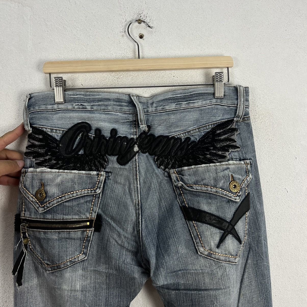 Japanese Brand VINTAGE ORIRIN JAPAN DISTRESSED DENIM RARE STYLE WEAR Size US 36 / EU 52 - 11 Thumbnail