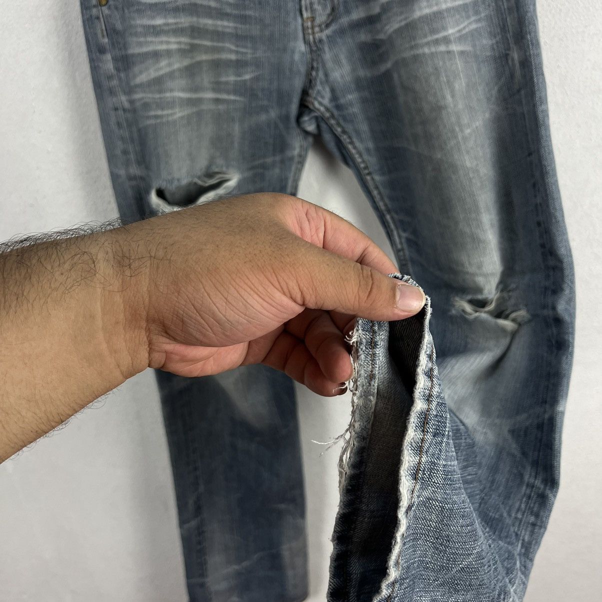 Japanese Brand VINTAGE ORIRIN JAPAN DISTRESSED DENIM RARE STYLE WEAR Size US 36 / EU 52 - 13 Thumbnail