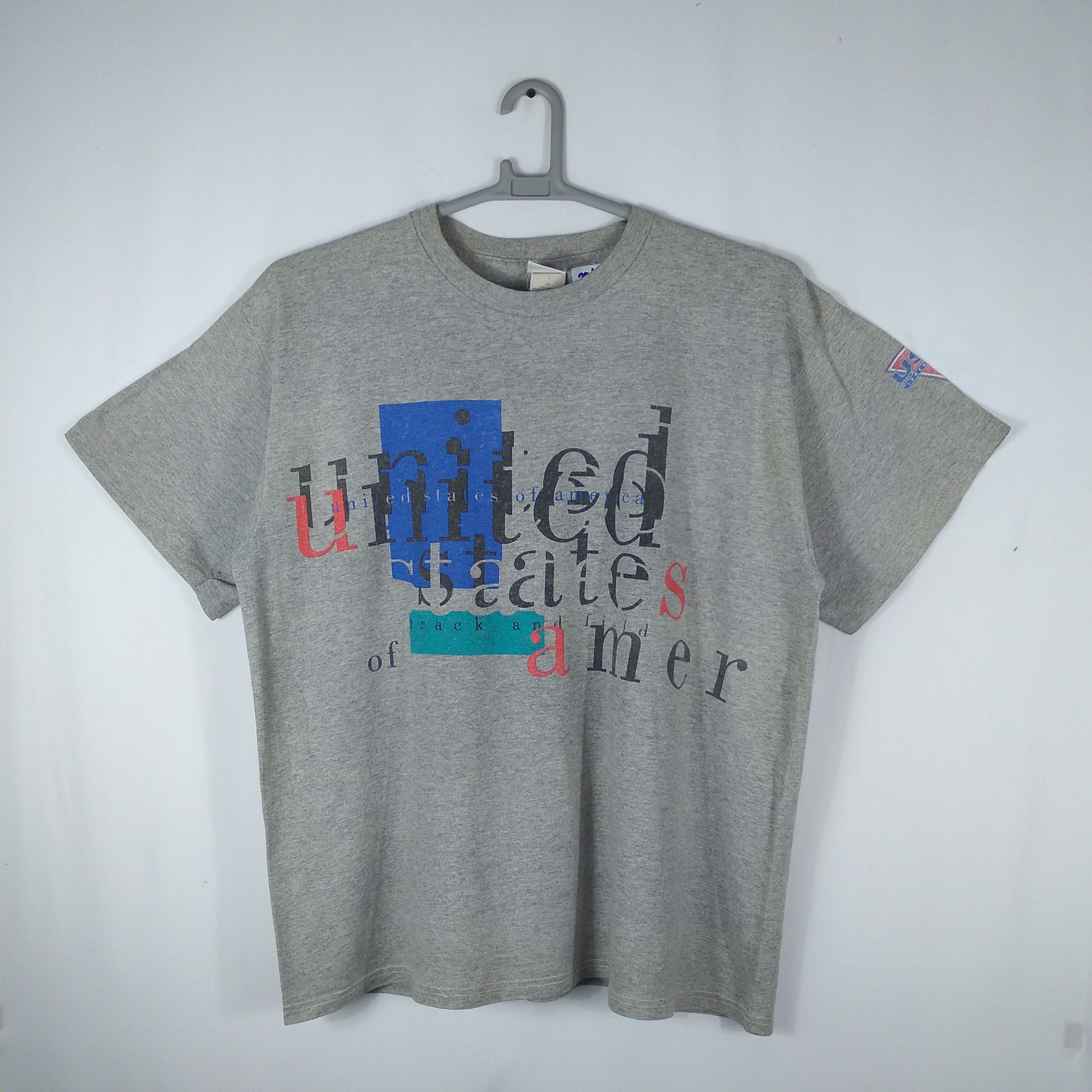 Nike × Vintage Vintage 90s Nike USA Track And Field Tournament Tee Size US XL / EU 56 / 4 - 1 Thumbnail