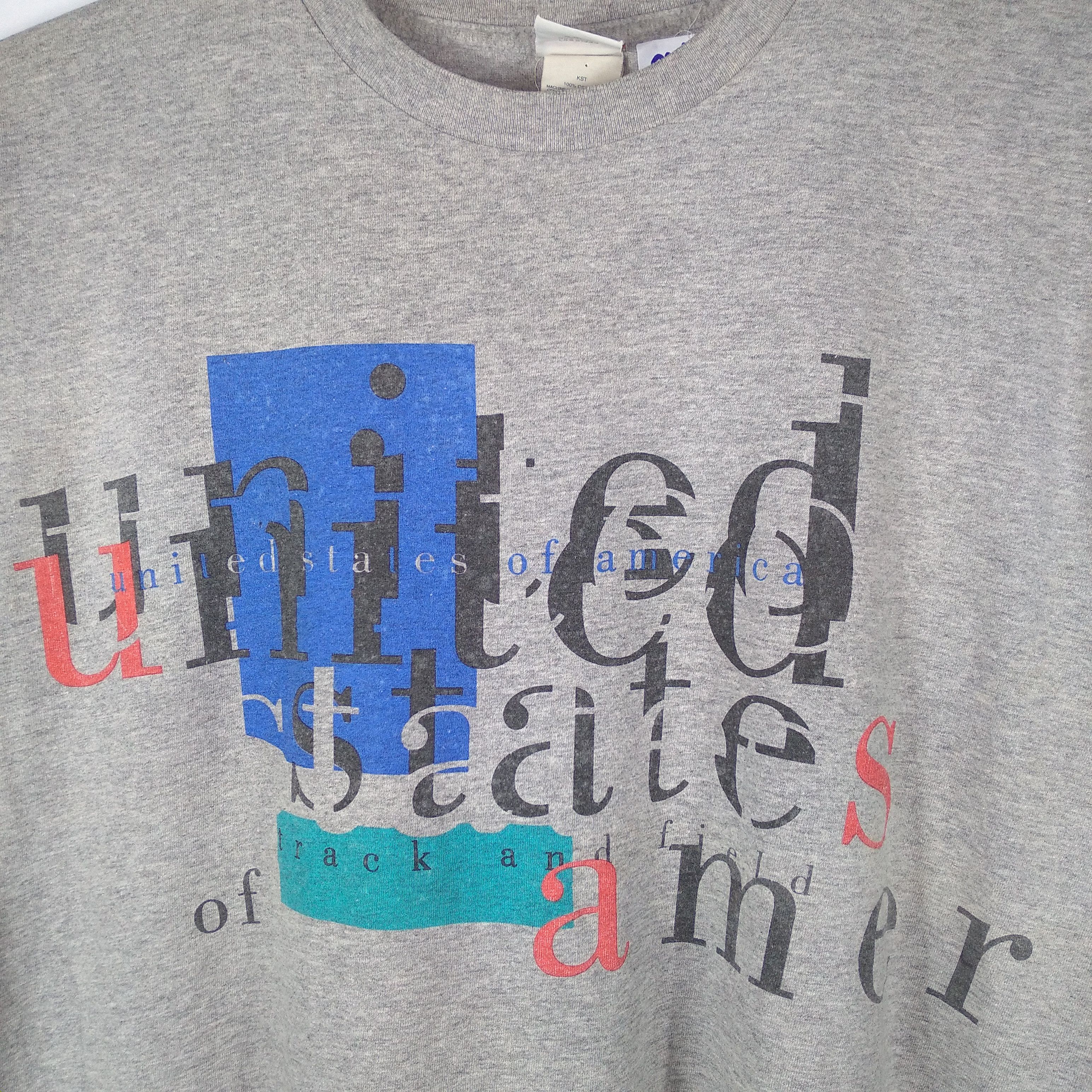 Nike × Vintage Vintage 90s Nike USA Track And Field Tournament Tee Size US XL / EU 56 / 4 - 2 Thumbnail