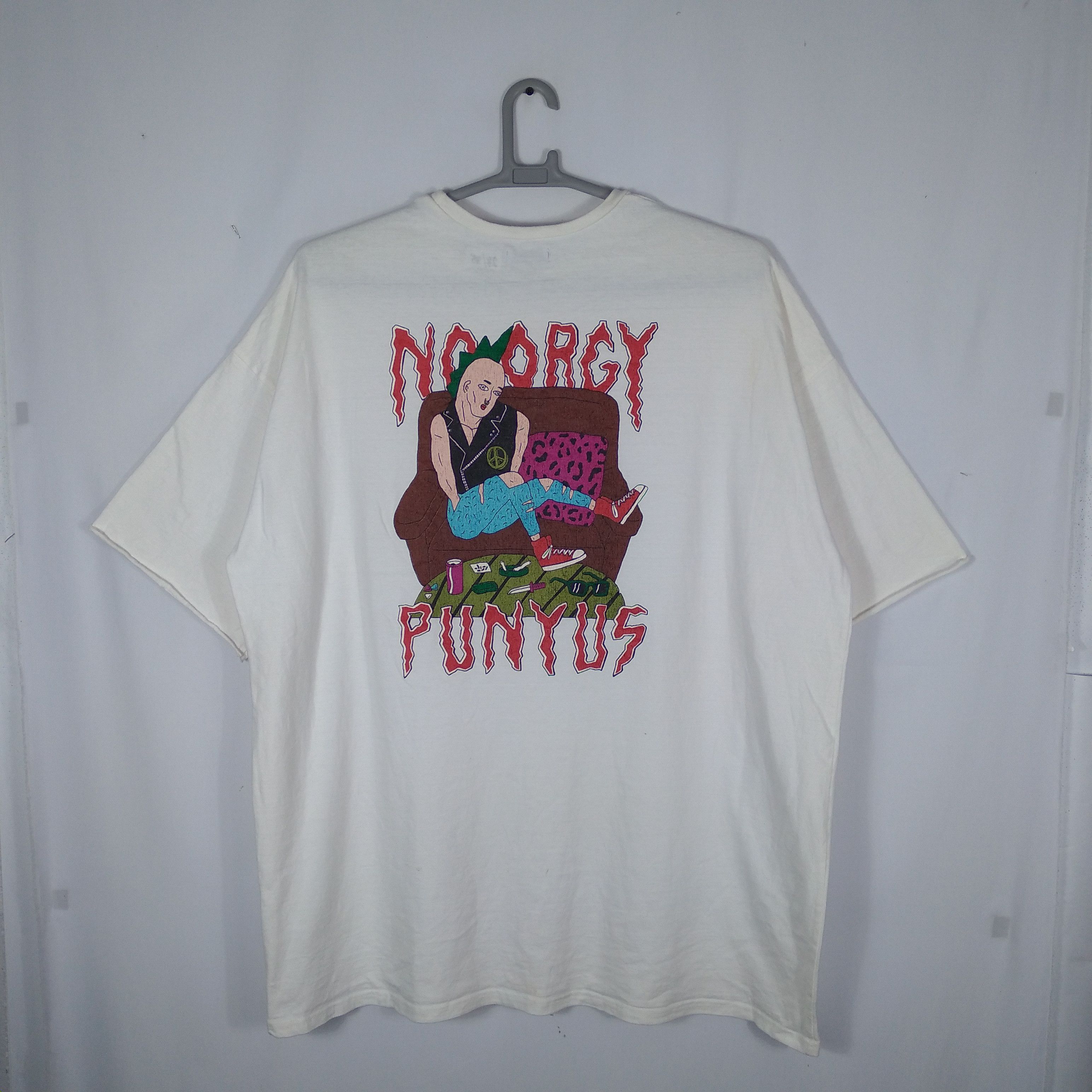 Vintage 🔥Rare🔥No Orgy Art Of Life Punker Hooligan Rebel Anarchy Tee Size US XXL / EU 58 / 5 - 1 Thumbnail