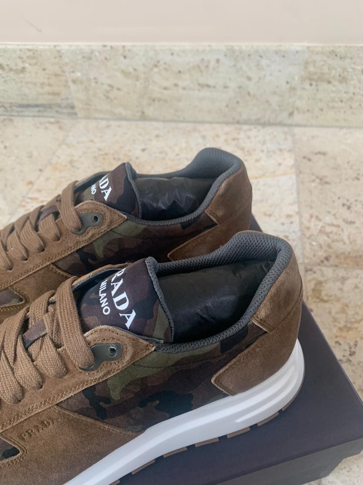 Prada Low Top Trainers in Sigaro + Mimetico Size US 8 / EU 41 - 13 Thumbnail