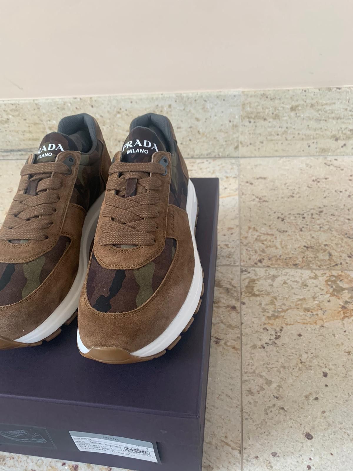 Prada Low Top Trainers in Sigaro + Mimetico Size US 8 / EU 41 - 12 Thumbnail