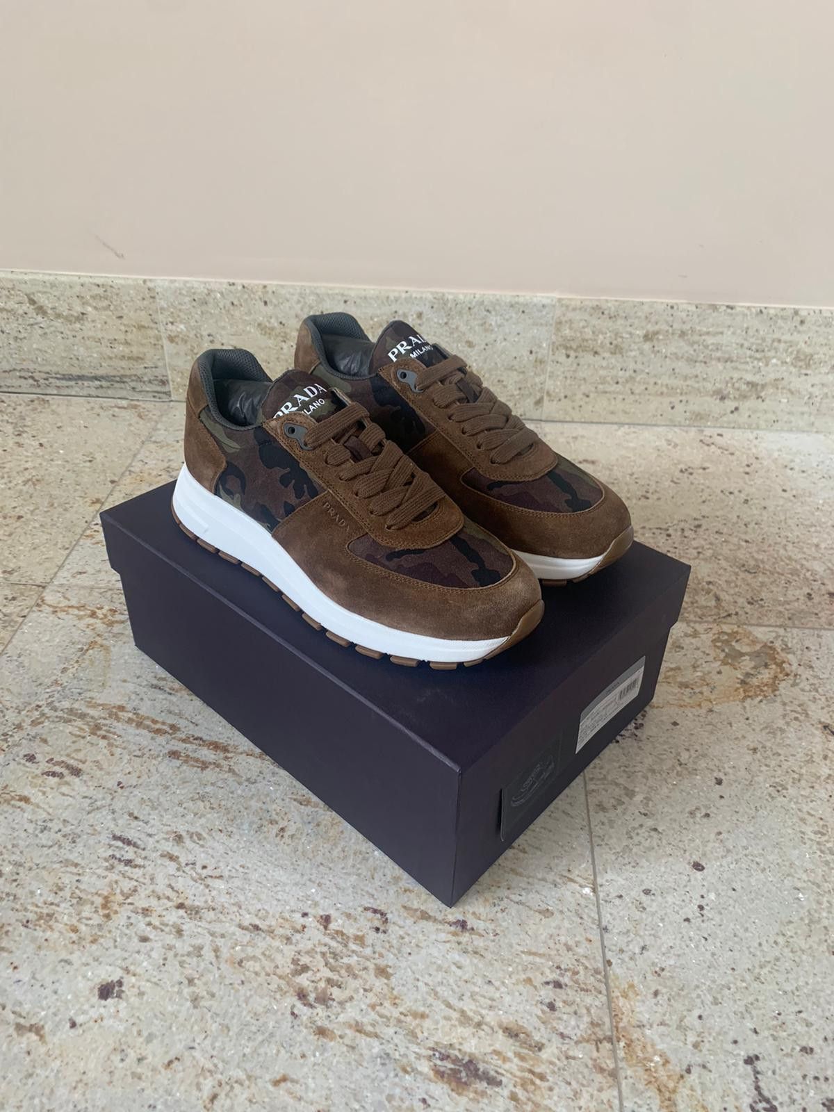 Prada Low Top Trainers in Sigaro + Mimetico Size US 8 / EU 41 - 5 Thumbnail