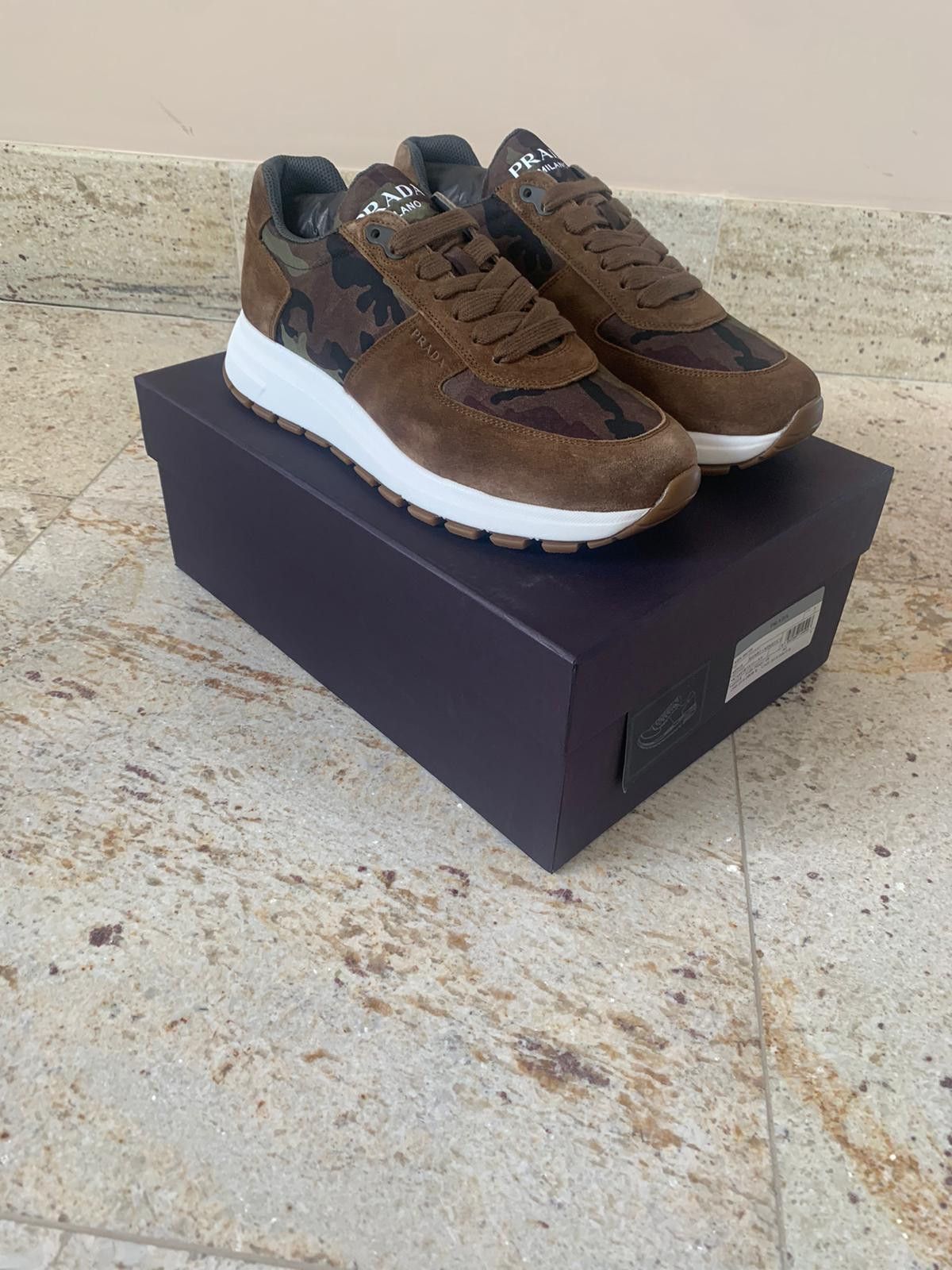 Prada Low Top Trainers in Sigaro + Mimetico Size US 8 / EU 41 - 6 Thumbnail