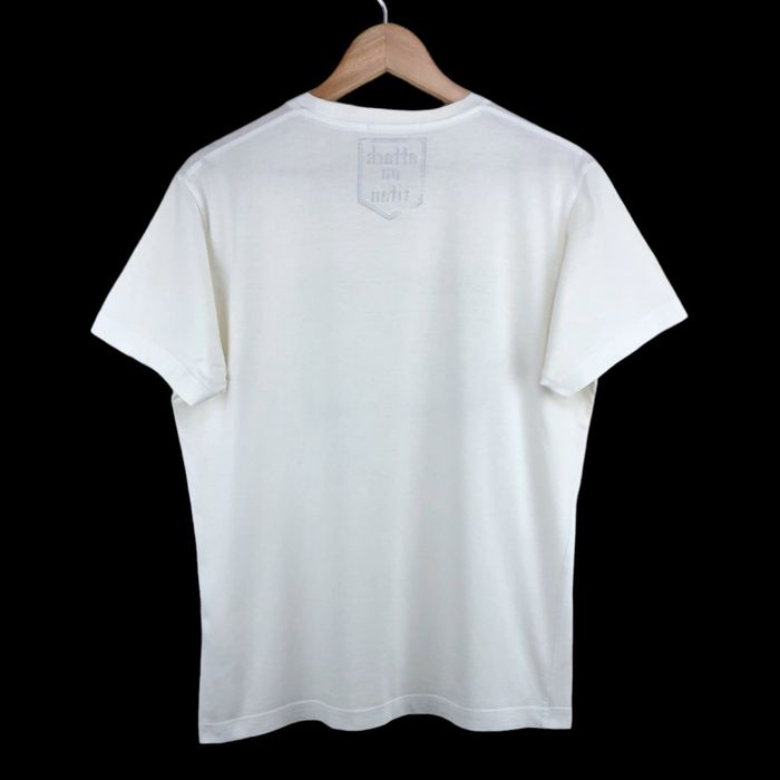 Movie Attack on Titan Anima Big Logo Uniqlo White Tee Shirt M | Grailed