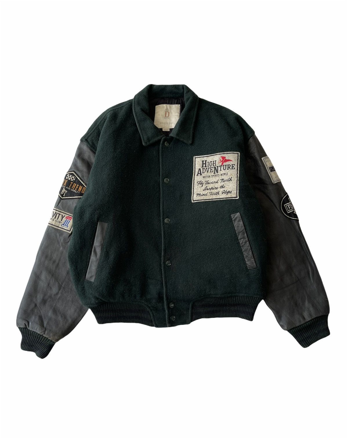 Vintage VINTAGE MOTOR SPORTS WOOL VARSITY JACKET Size US M / EU 48-50 / 2 - 1 Thumbnail