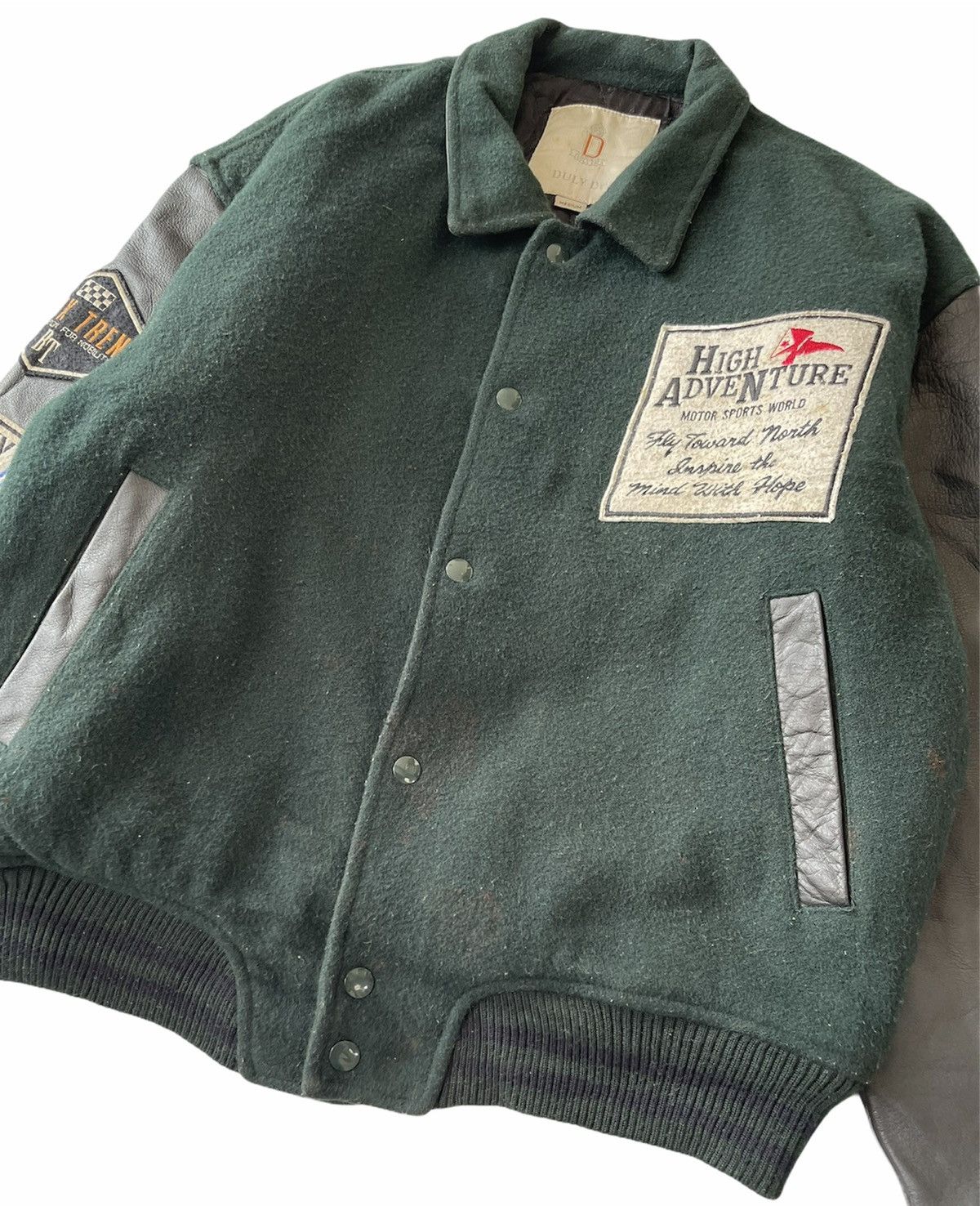 Vintage VINTAGE MOTOR SPORTS WOOL VARSITY JACKET Size US M / EU 48-50 / 2 - 8 Thumbnail