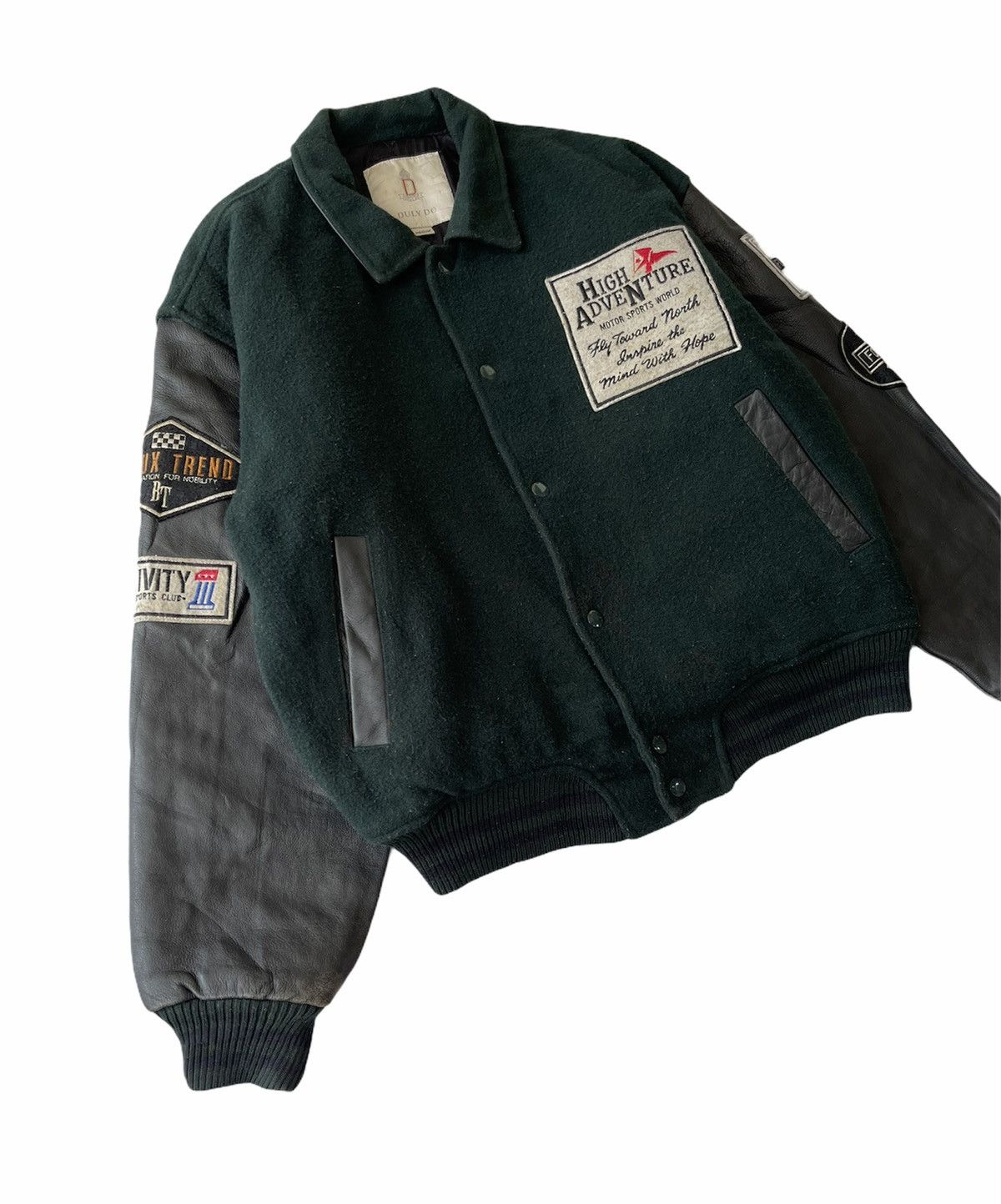Vintage VINTAGE MOTOR SPORTS WOOL VARSITY JACKET Size US M / EU 48-50 / 2 - 2 Thumbnail