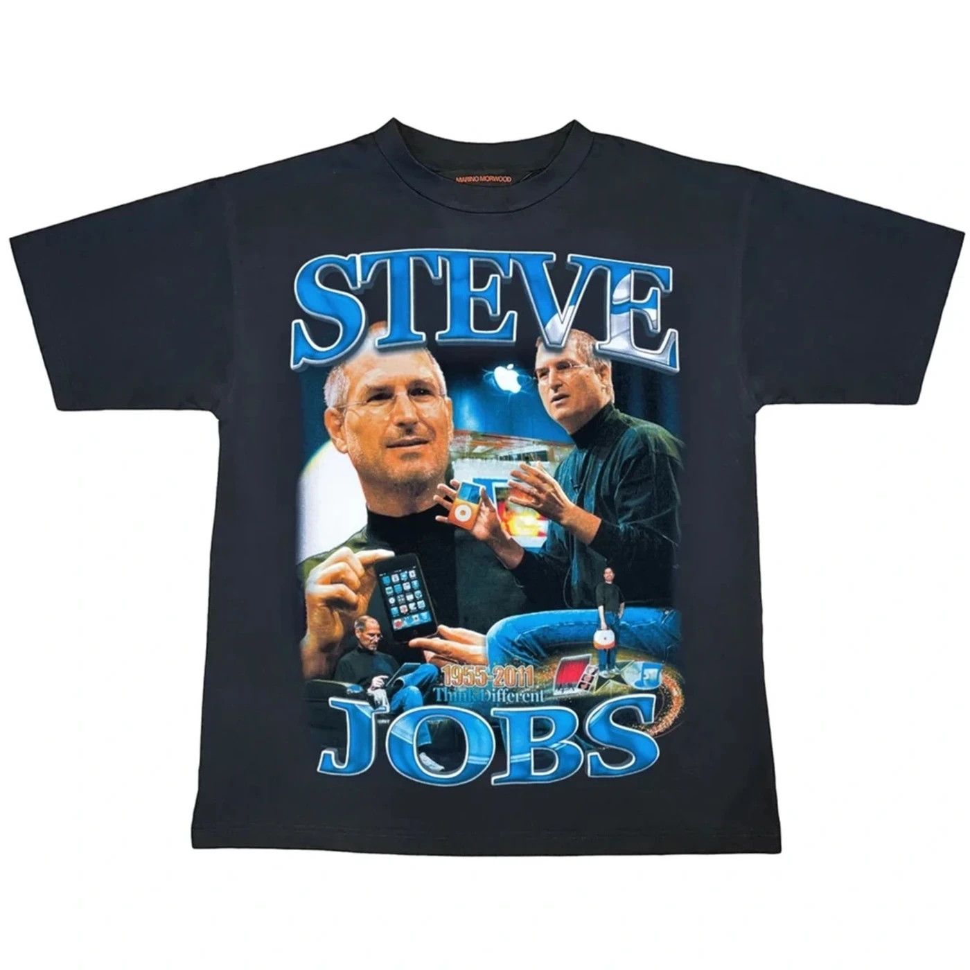 Image of Marino Morwood Steve Jobs Tee in Black, Men's (Size XL)