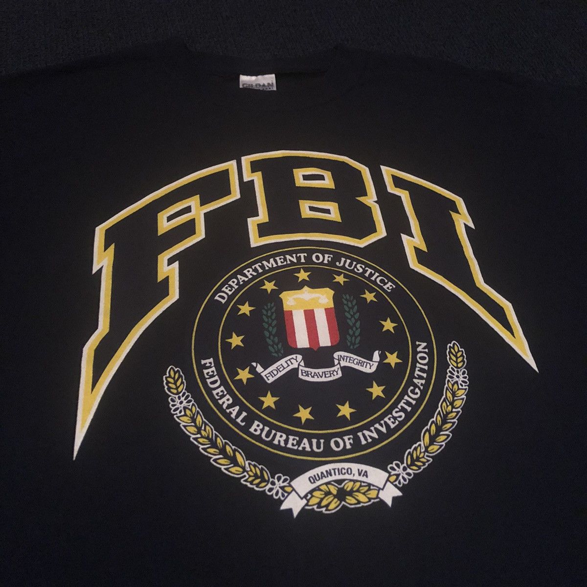 Vintage 1990s FBI Federal Bureau Investigation Arch Logo Tee
