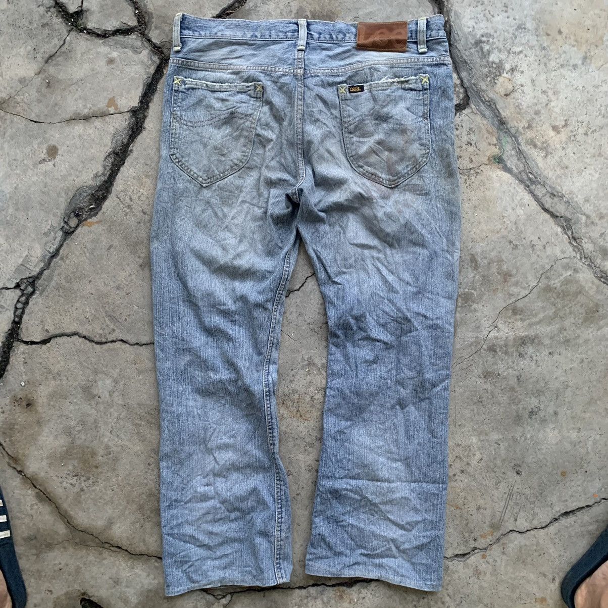 Lee Lee Riders vintage japan distressed denim Size US 33 - 3 Thumbnail