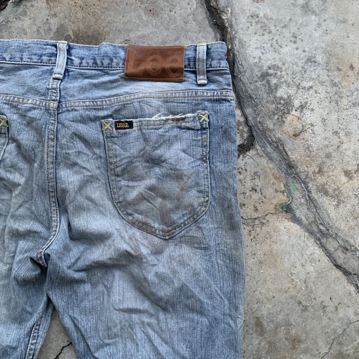 Lee Lee Riders vintage japan distressed denim Size US 33 - 17 Thumbnail