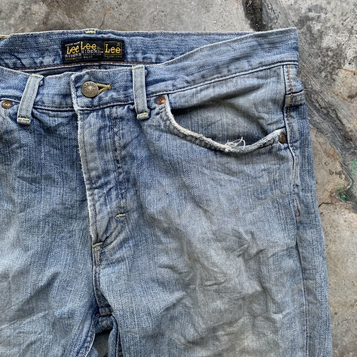 Lee Lee Riders vintage japan distressed denim Size US 33 - 5 Thumbnail