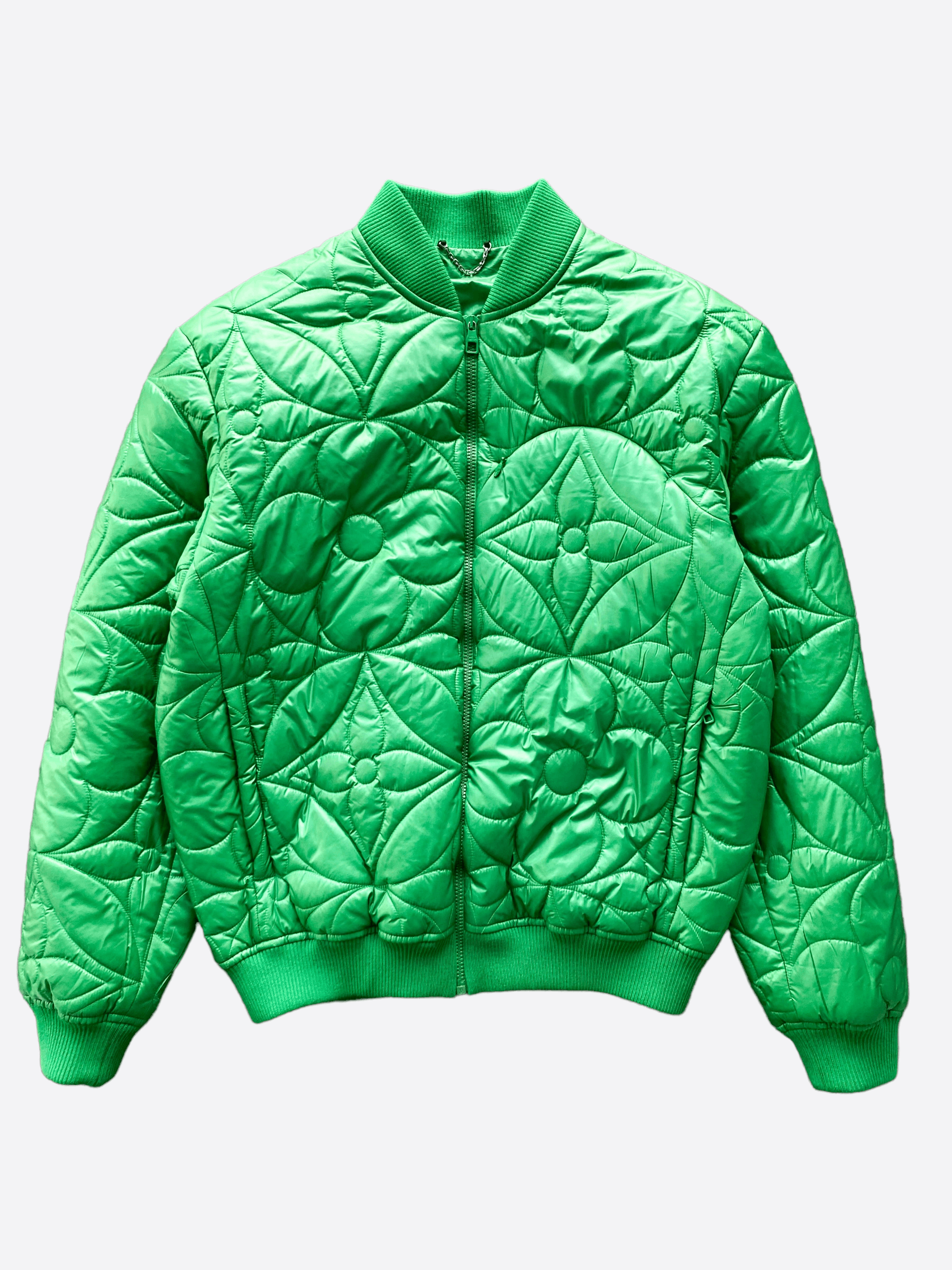 image of Louis Vuitton Green Monogram Puffer Jacket, Men's (Size 2XL)