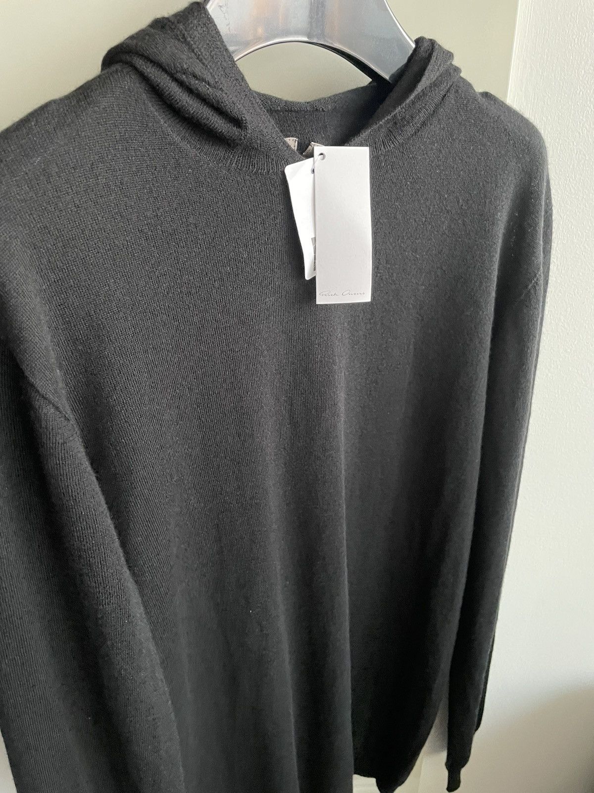 Rick Owens Super Runway Brand New Virgin Wool Skinny Hooded Sweater Size US L / EU 52-54 / 3 - 2 Thumbnail