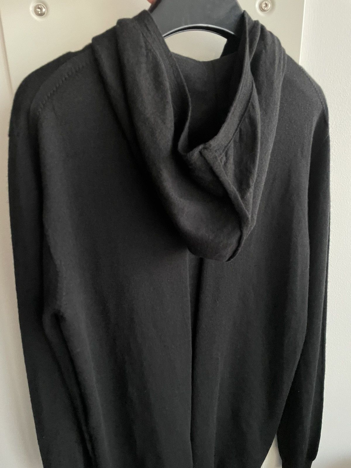 Rick Owens Super Runway Brand New Virgin Wool Skinny Hooded Sweater Size US L / EU 52-54 / 3 - 6 Thumbnail