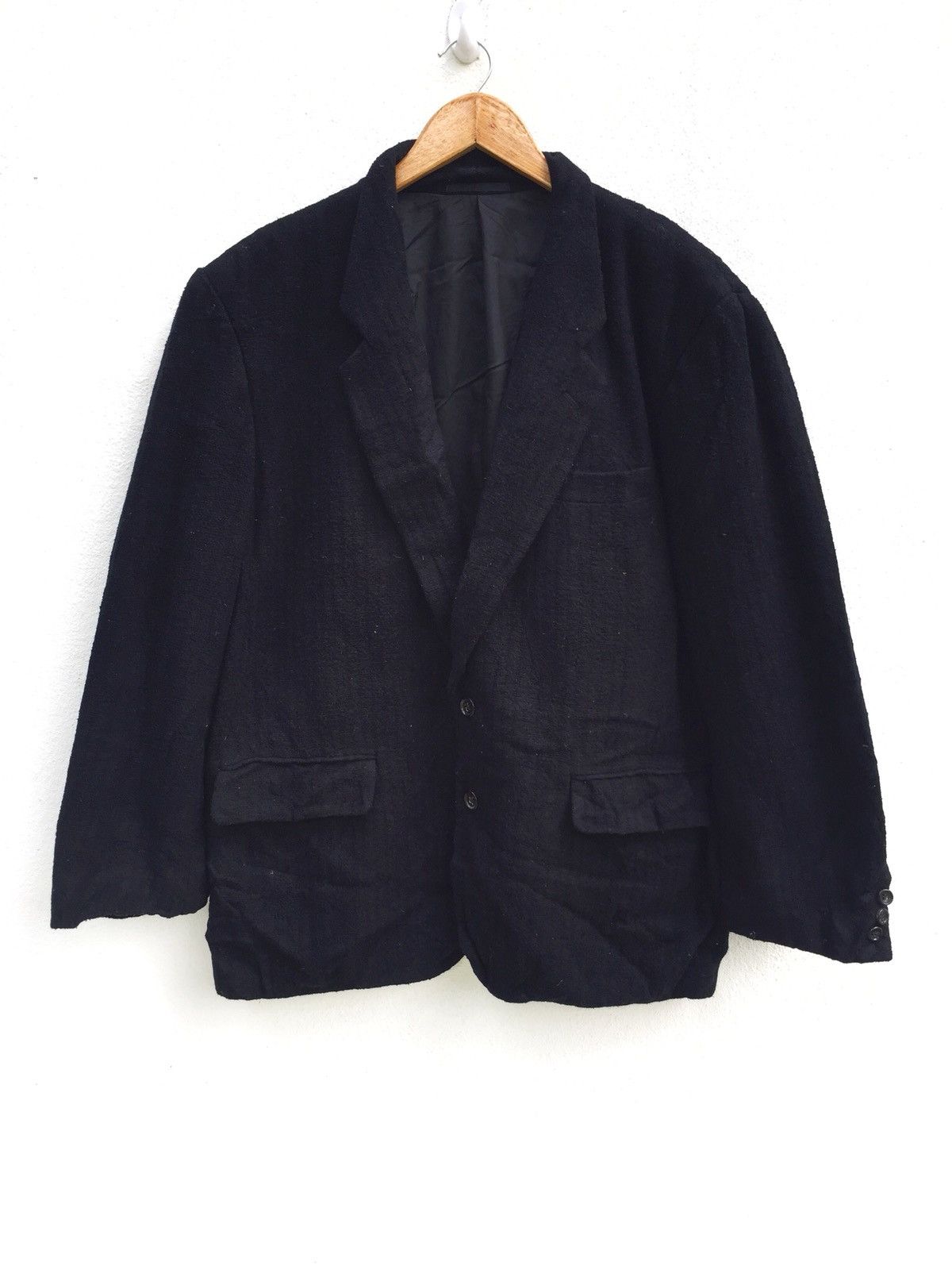 Pre-owned Comme Des Garcons X Comme Des Garcons Homme Comme Des Garçons Homme Stripe Mohair Minimal Coat In Black Stripe