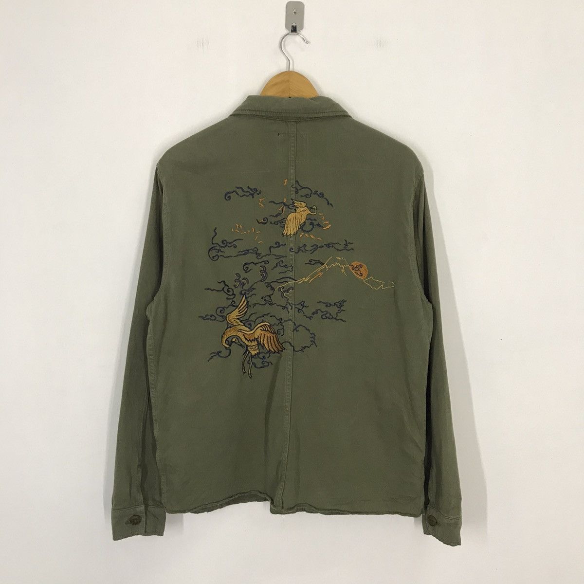 Beauty Beast × Japanese Brand × Zara Zara Embroidery Japanese military button up jacket Size US L / EU 52-54 / 3 - 4 Thumbnail