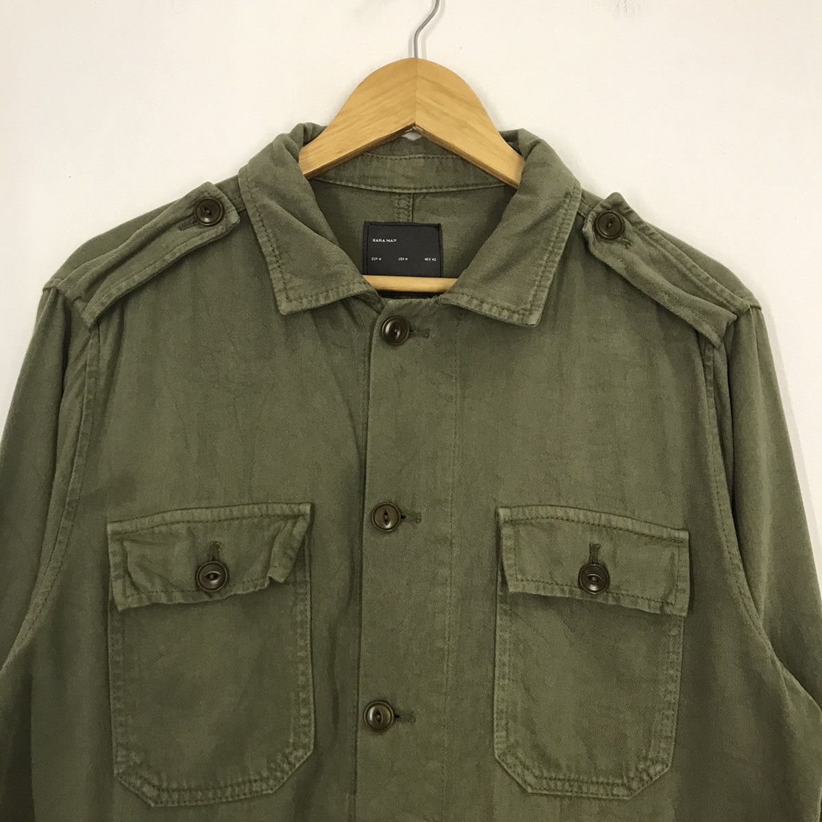 Beauty Beast × Japanese Brand × Zara Zara Embroidery Japanese military button up jacket Size US L / EU 52-54 / 3 - 3 Thumbnail
