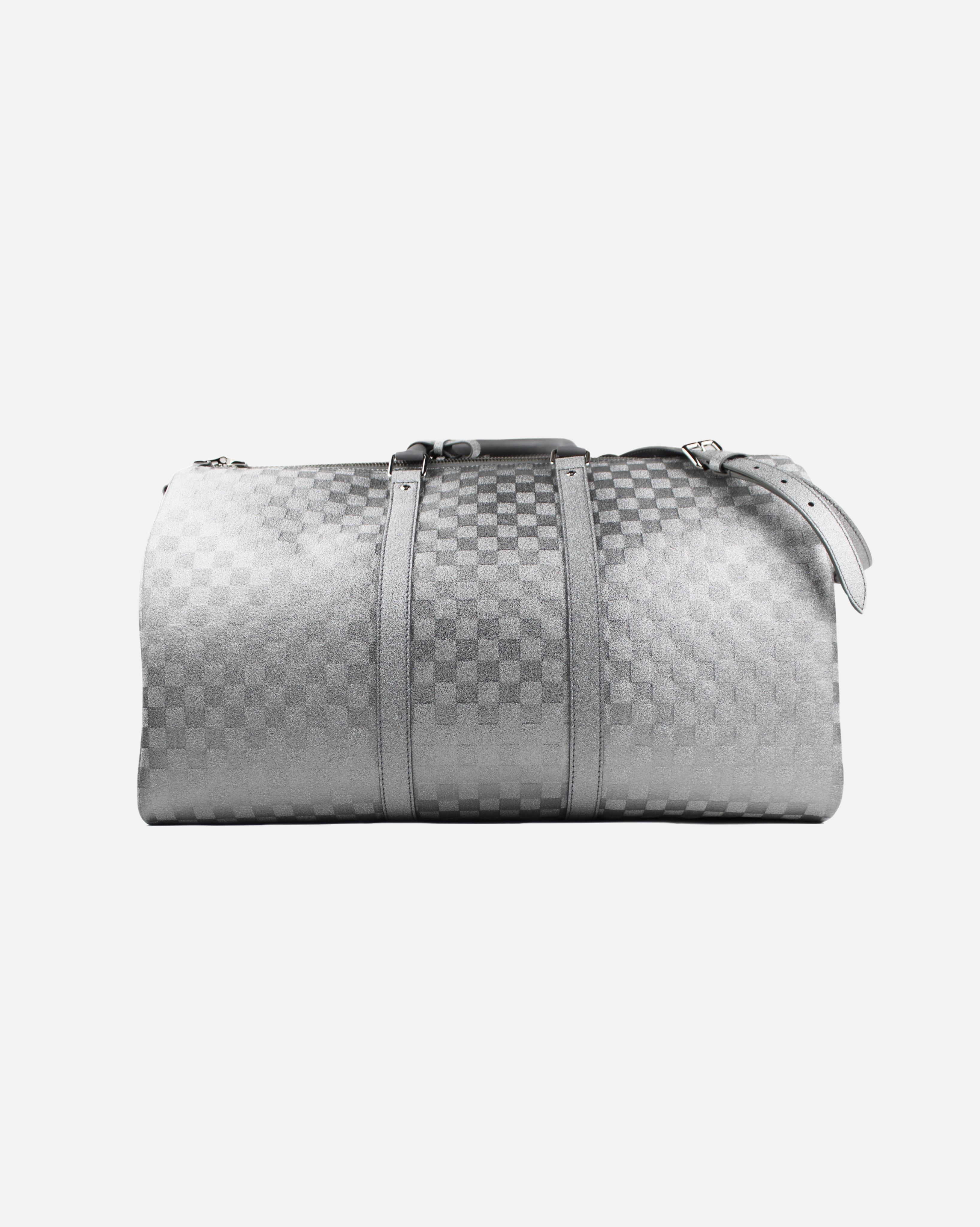Louis Vuitton Keepall Bandouliere 50 Silver Glitter Damier Weekend