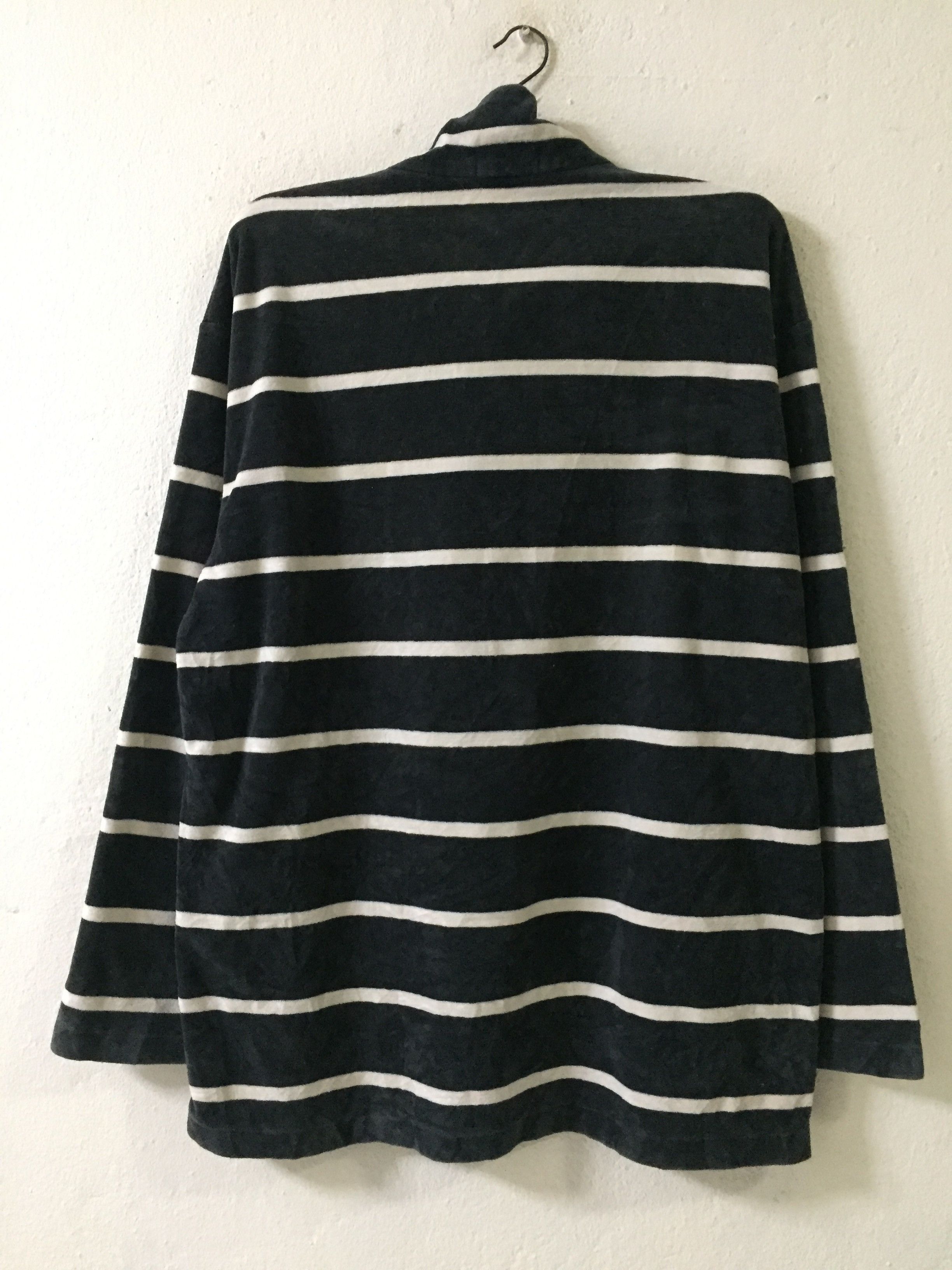 Issey Miyake Issey Miyake Design Studio Half Zipper Stripe Sweater Size US M / EU 48-50 / 2 - 7 Thumbnail