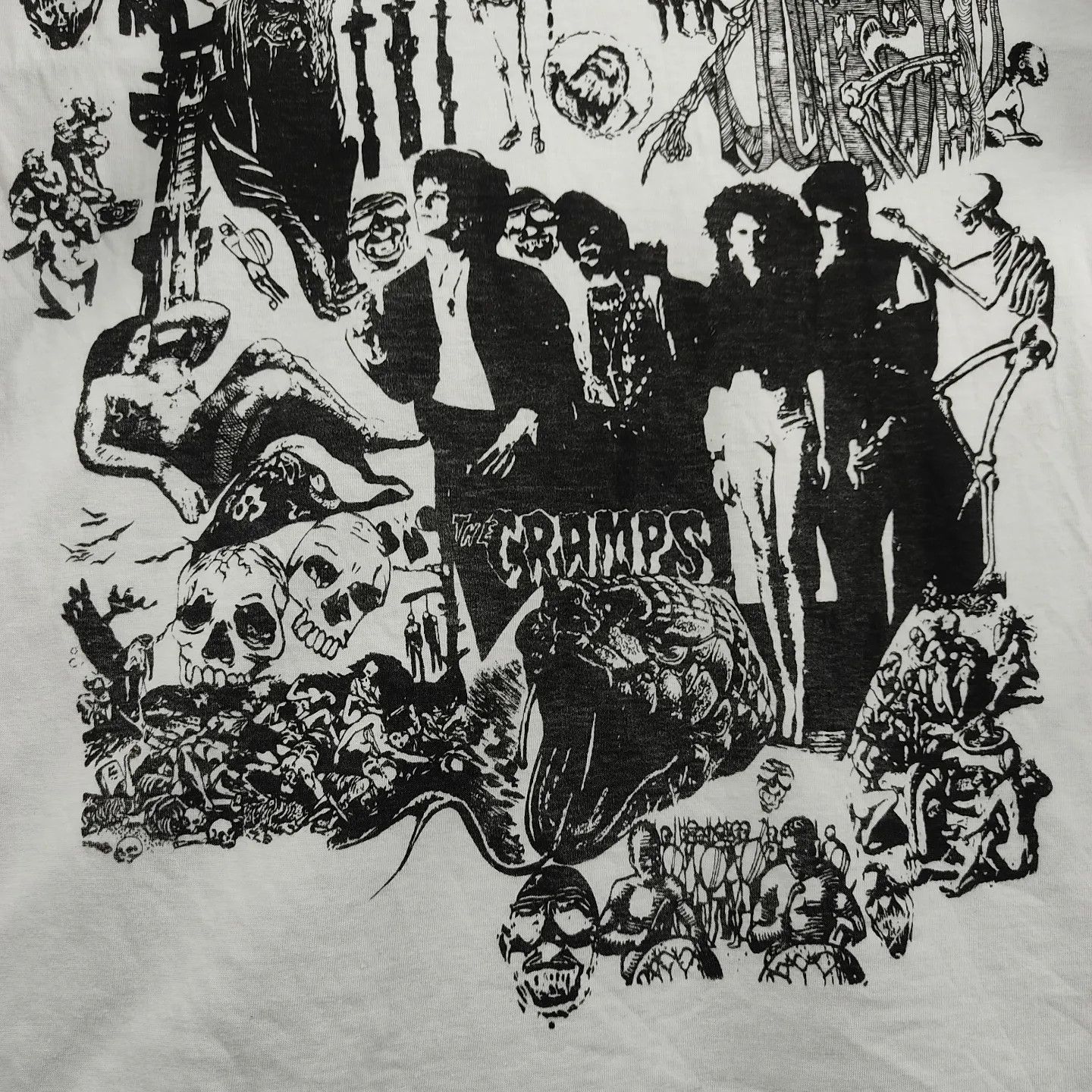Band Tees × Vintage 80's The Cramps Psychobilly Tour tee Size US L / EU 52-54 / 3 - 4 Thumbnail