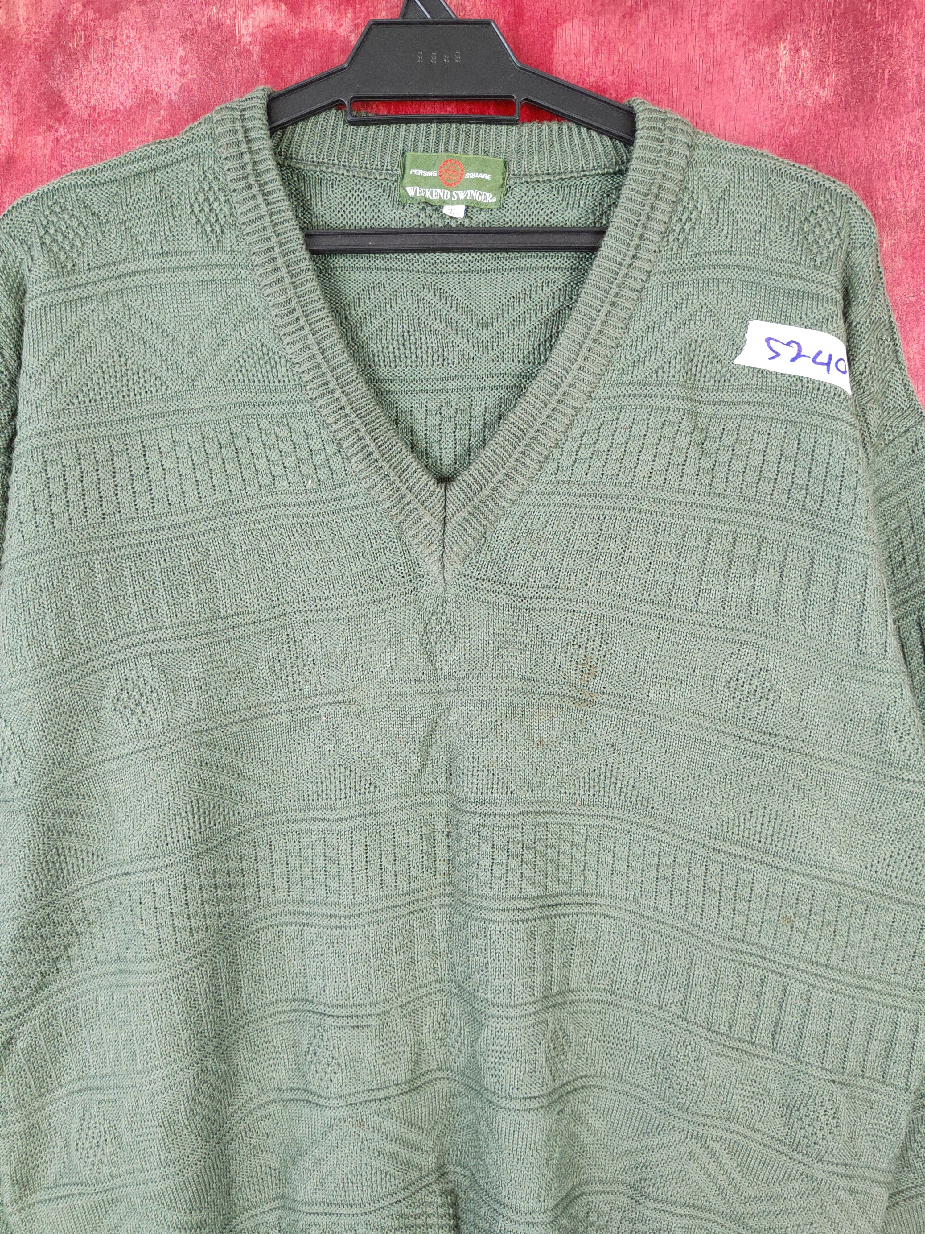 Homespun Knitwear × Japanese Brand × Vintage Weekend Swinger® Emerald Green Knitwear #5240 Size L / US 10 / IT 46 - 2 Thumbnail