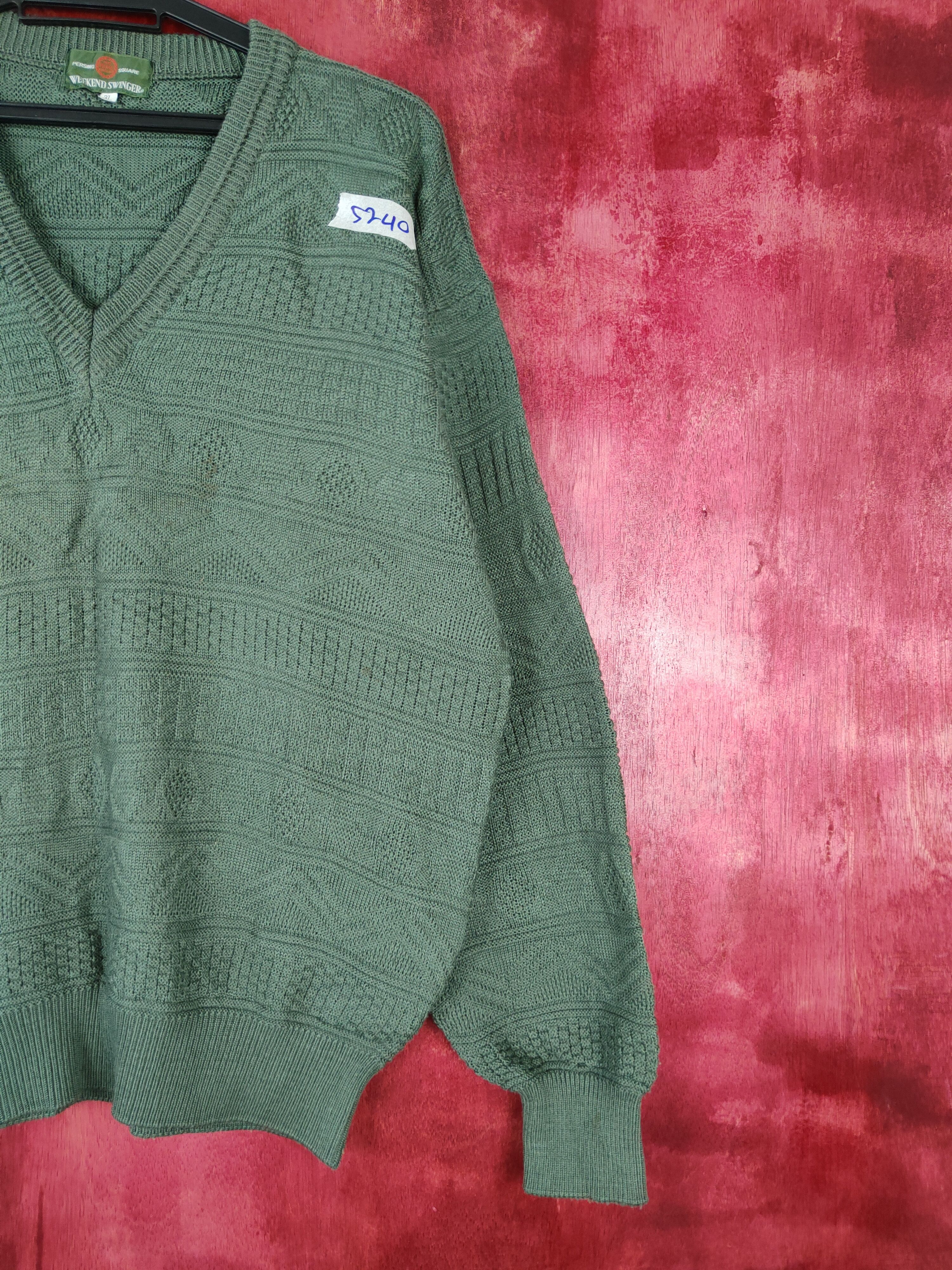 Homespun Knitwear × Japanese Brand × Vintage Weekend Swinger® Emerald Green Knitwear #5240 Size L / US 10 / IT 46 - 4 Thumbnail