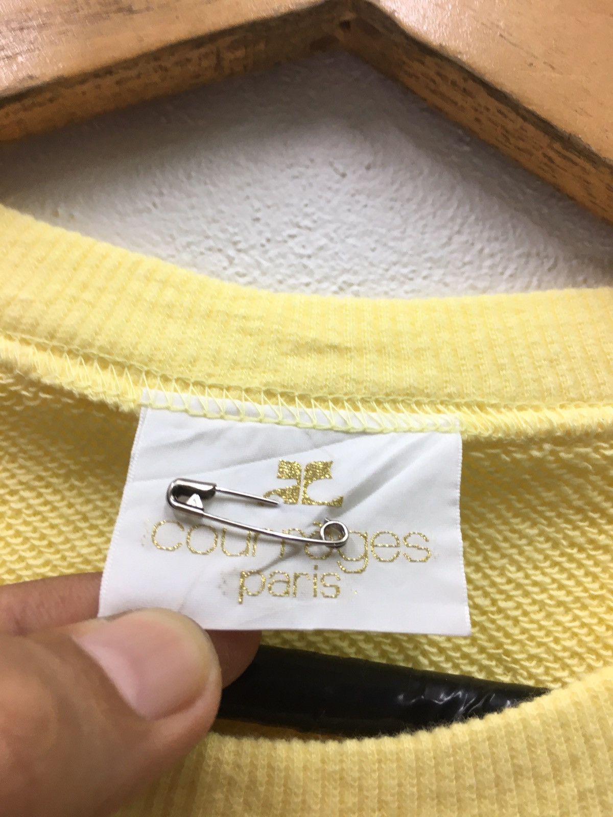 Courreges × Vintage Vintage Courreges Big Logo Sweatshirt Size M / US 6-8 / IT 42-44 - 6 Thumbnail