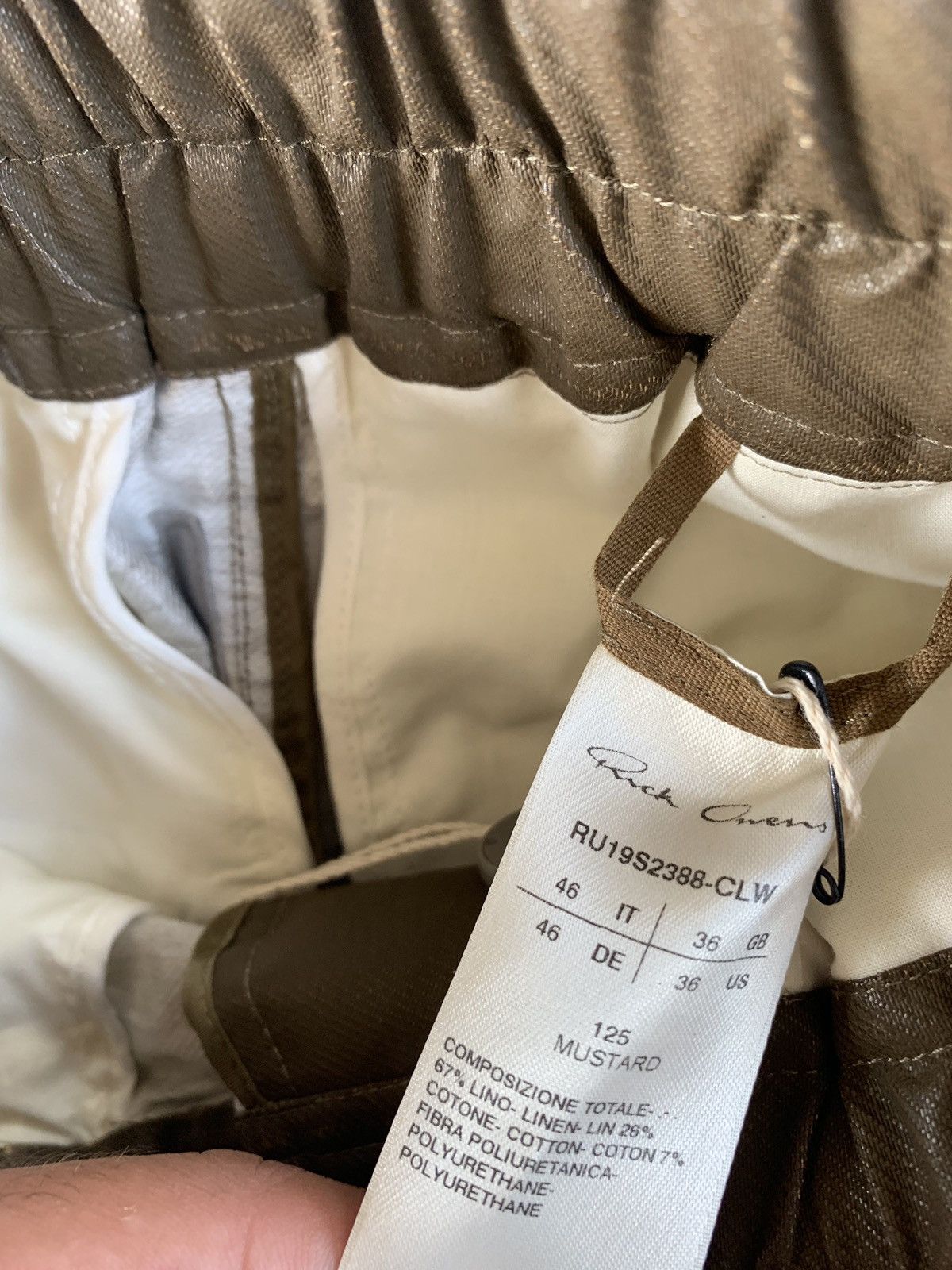 Rick Owens SS19 Track Pants in Mustard Size US 30 / EU 46 - 12 Thumbnail