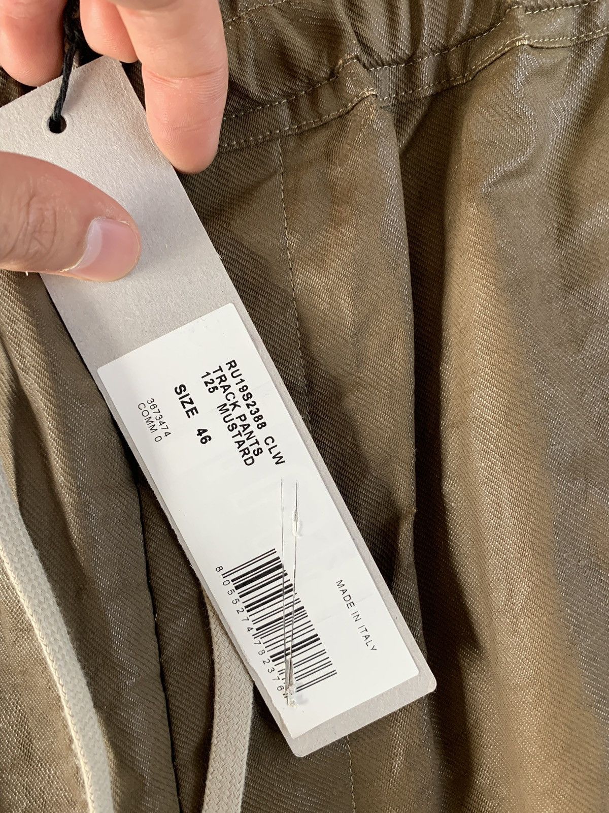 Rick Owens SS19 Track Pants in Mustard Size US 30 / EU 46 - 10 Thumbnail