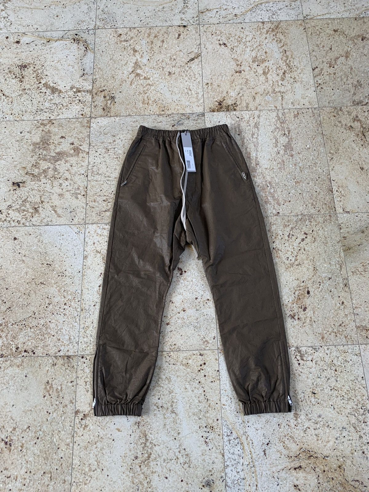 image of Rick Owens Ss19 Track Pants In Mustard, Men's (Size 30)