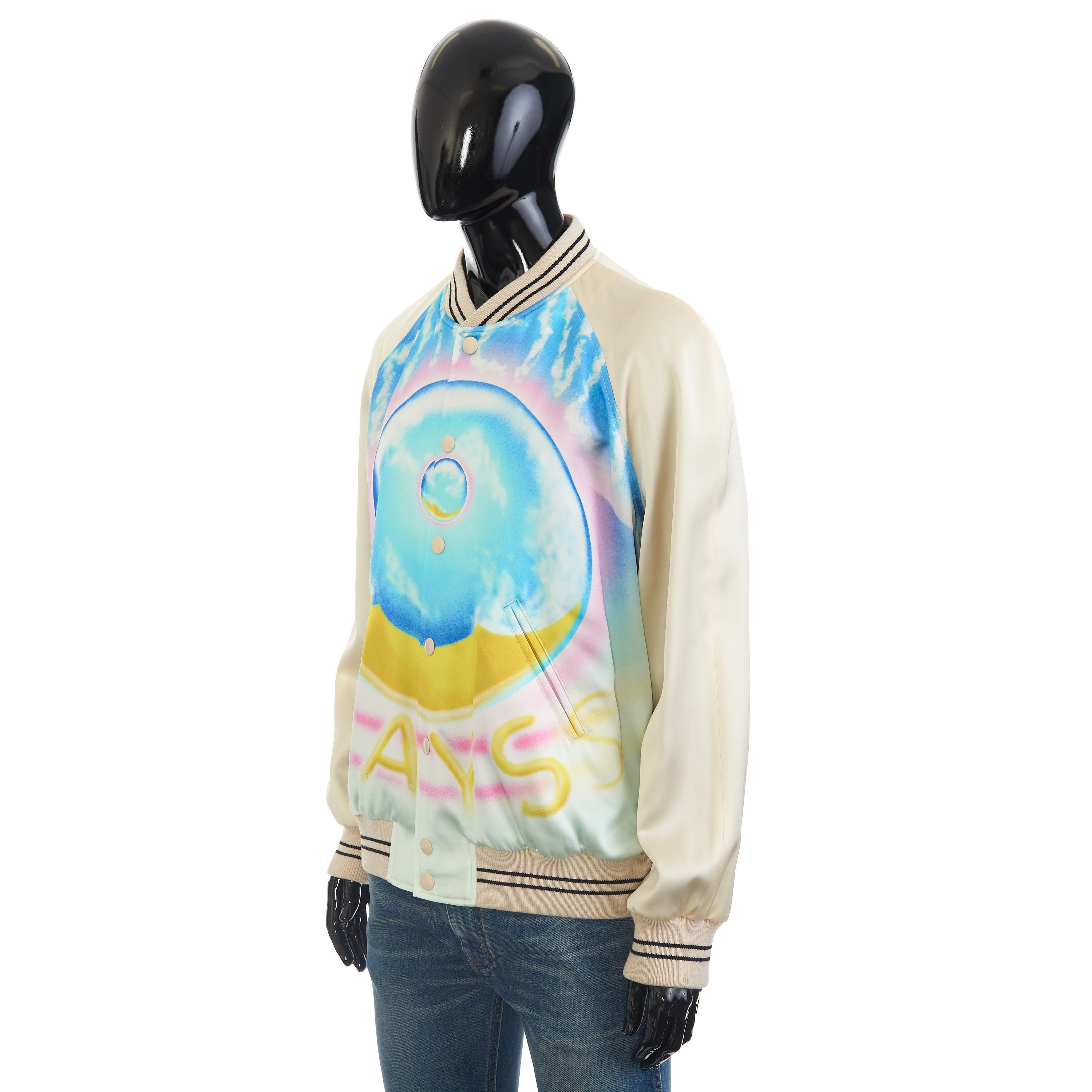 Celine “HEAVENLY DAYS” Print Teddy Jacket In Multicolor Satin Size US M / EU 48-50 / 2 - 3 Thumbnail