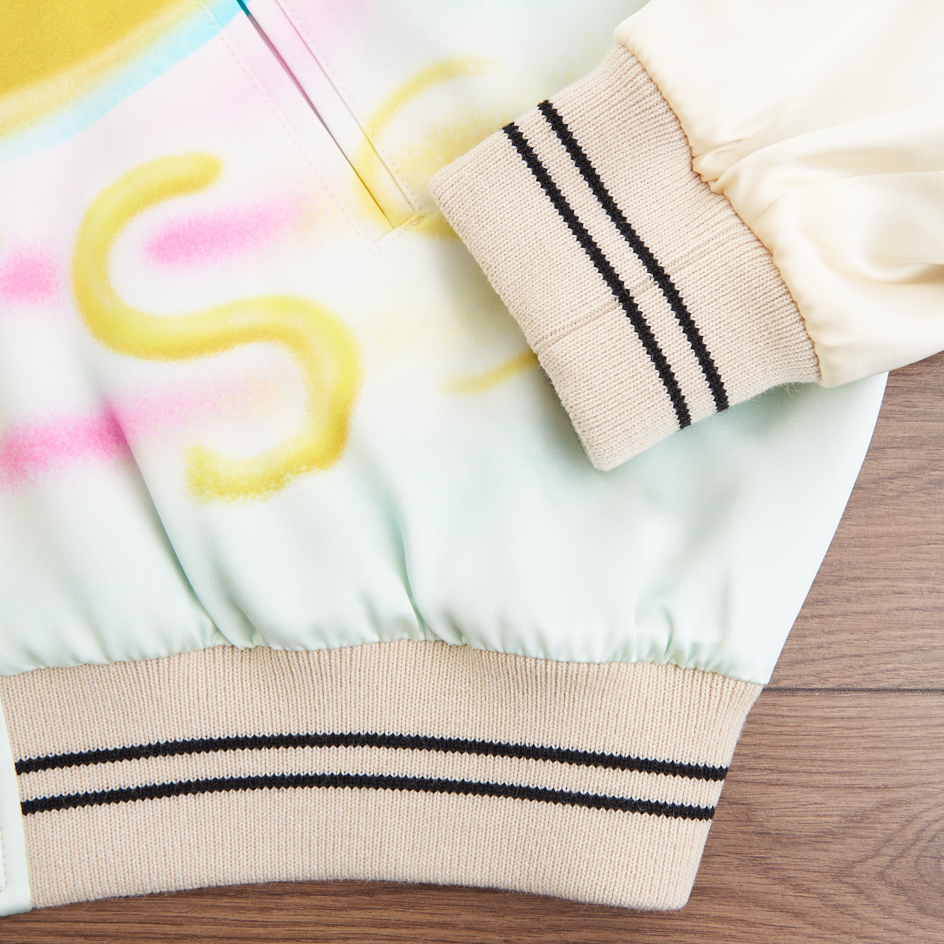 Celine “HEAVENLY DAYS” Print Teddy Jacket In Multicolor Satin Size US M / EU 48-50 / 2 - 10 Thumbnail