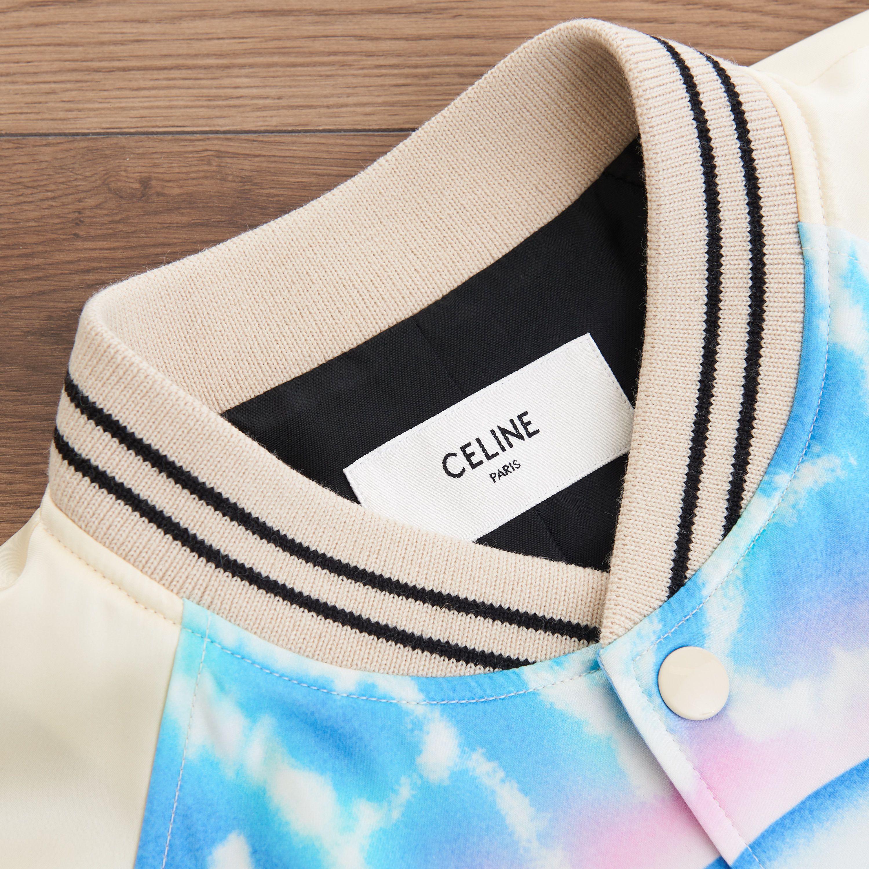 Celine “HEAVENLY DAYS” Print Teddy Jacket In Multicolor Satin Size US M / EU 48-50 / 2 - 8 Thumbnail